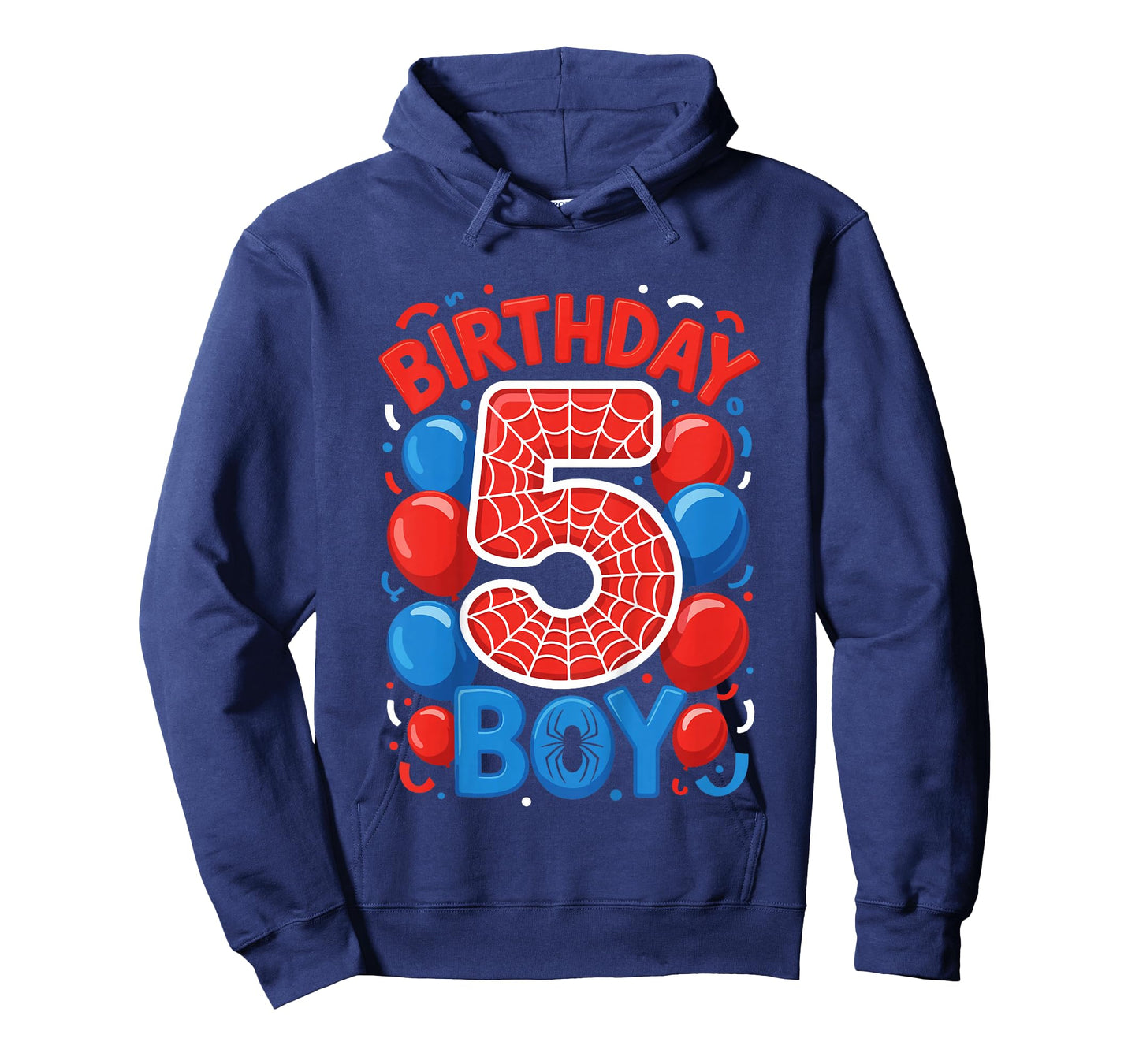 Kids 5th Birthday Spider Web 5 Year Old Boy Party T-Shirt