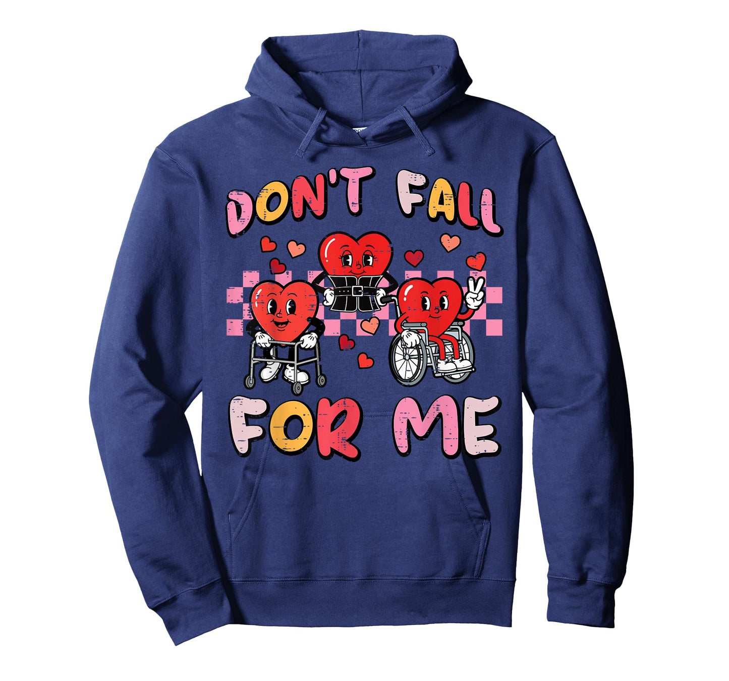 Valentines Day Hearts Wheelchair Dont Fall for Me Women T-Shirt