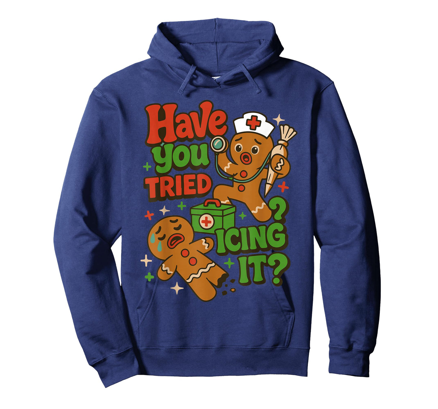 Gingerbread Have You Tried Icing It Funny Christmas Nurse T-Shirt