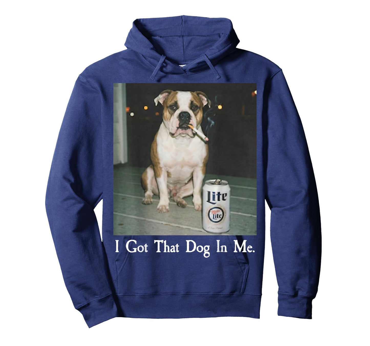I Got That Dog in Me Funny Bulldog Smoking Beer Dog Meme T-Shirt