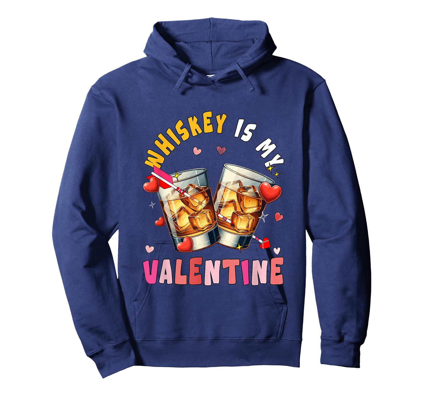 Whiskey is My Valentine Hearts Matching Drinker Family T-Shirt