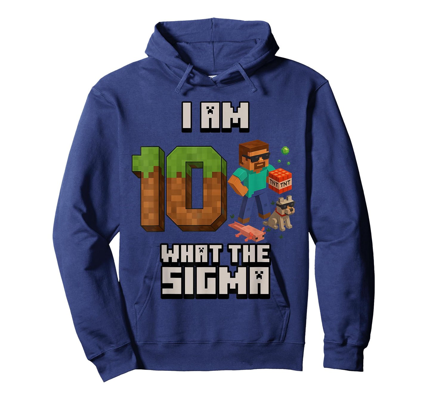10th Birthday What The Sigma Pixel 10 Bday Gamer Boys Kids T-Shirt