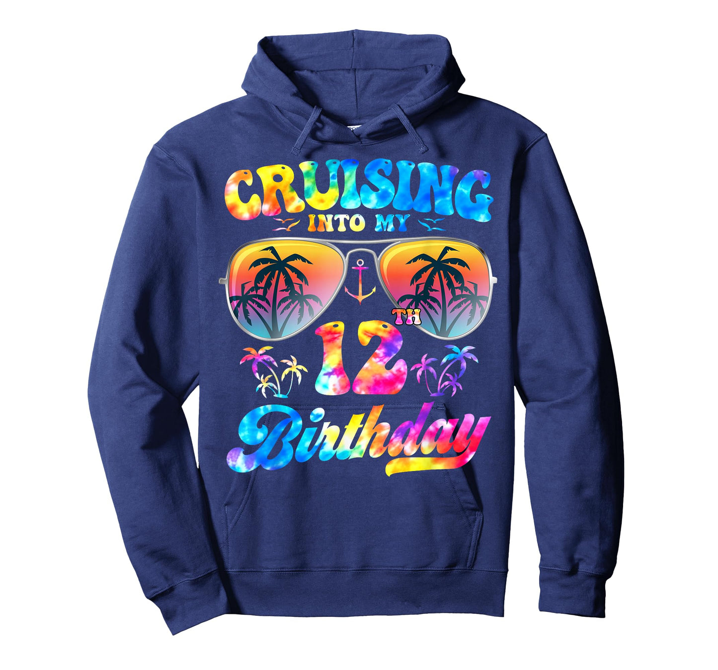 Tie-Dye Cruising Into My 12th Birthday Cruise 12 Years Old T-Shirt
