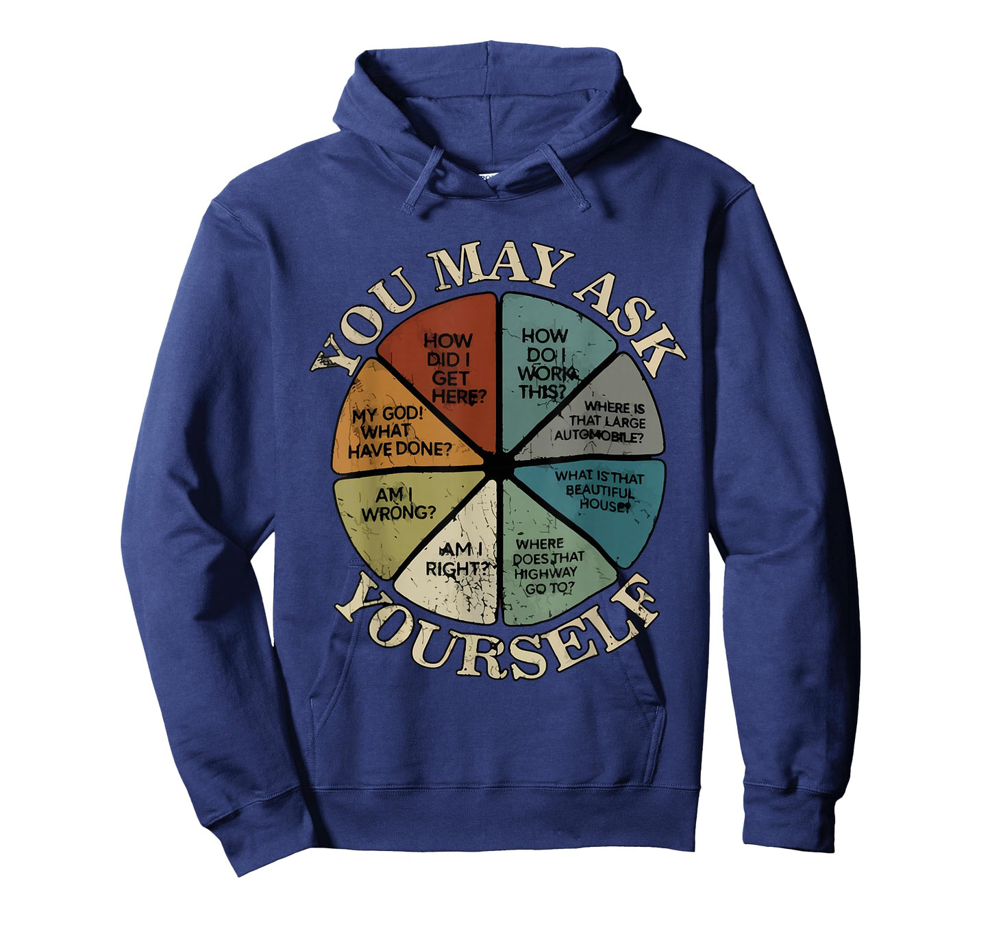 Vintage You May Ask Yourself Once in A Lifetime Pie Chart T-Shirt