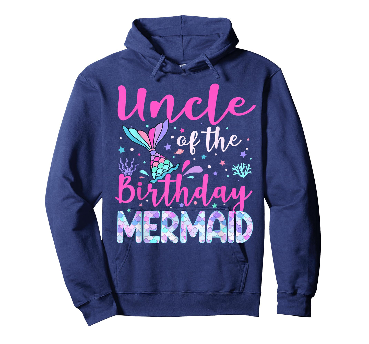 Uncle of The Birthday Mermaid Family Uncle T-Shirt