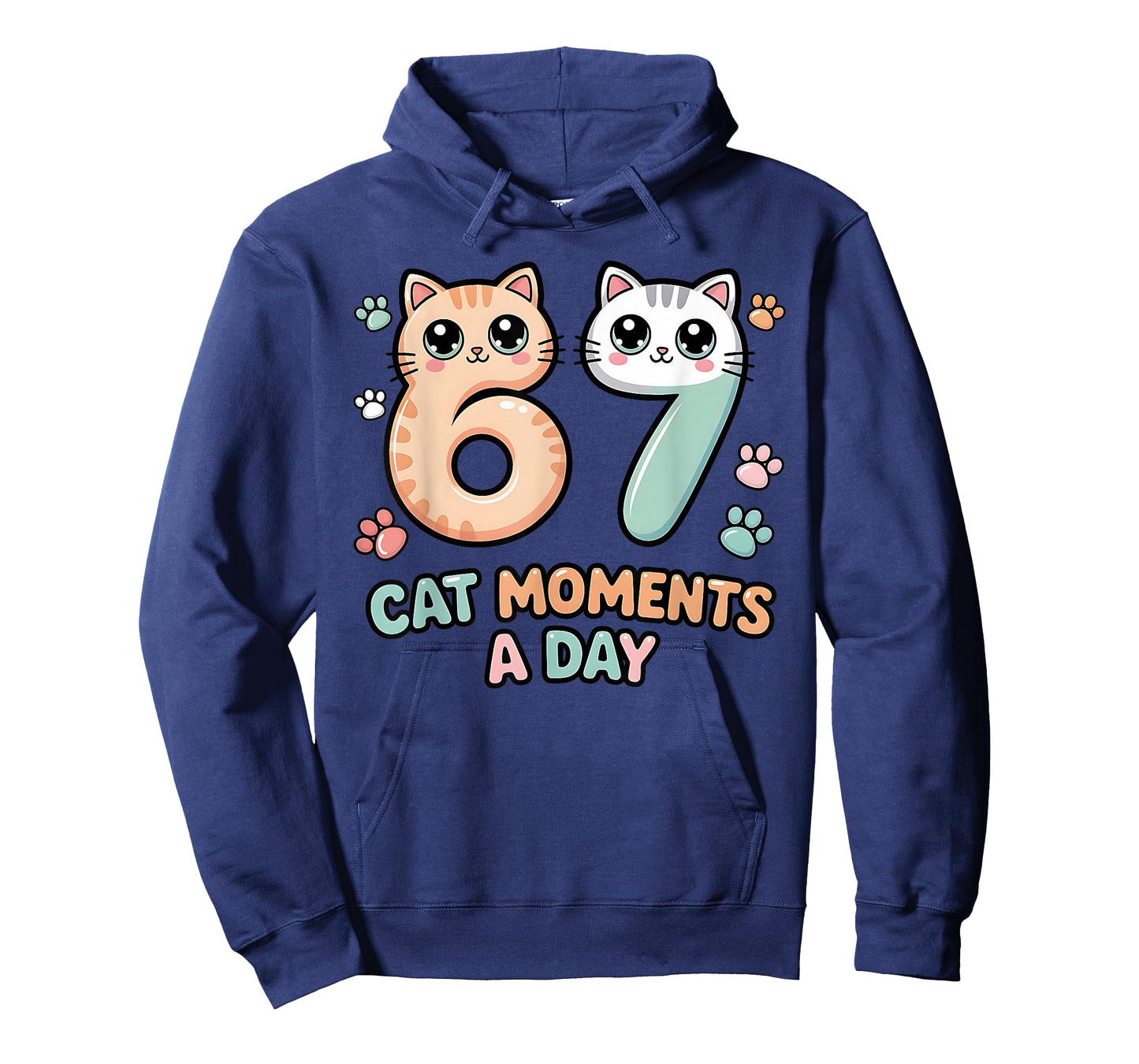 Kawaii Cat Six Seven Alpha Gen Slang 67 Cat Moments A Day T-Shirt