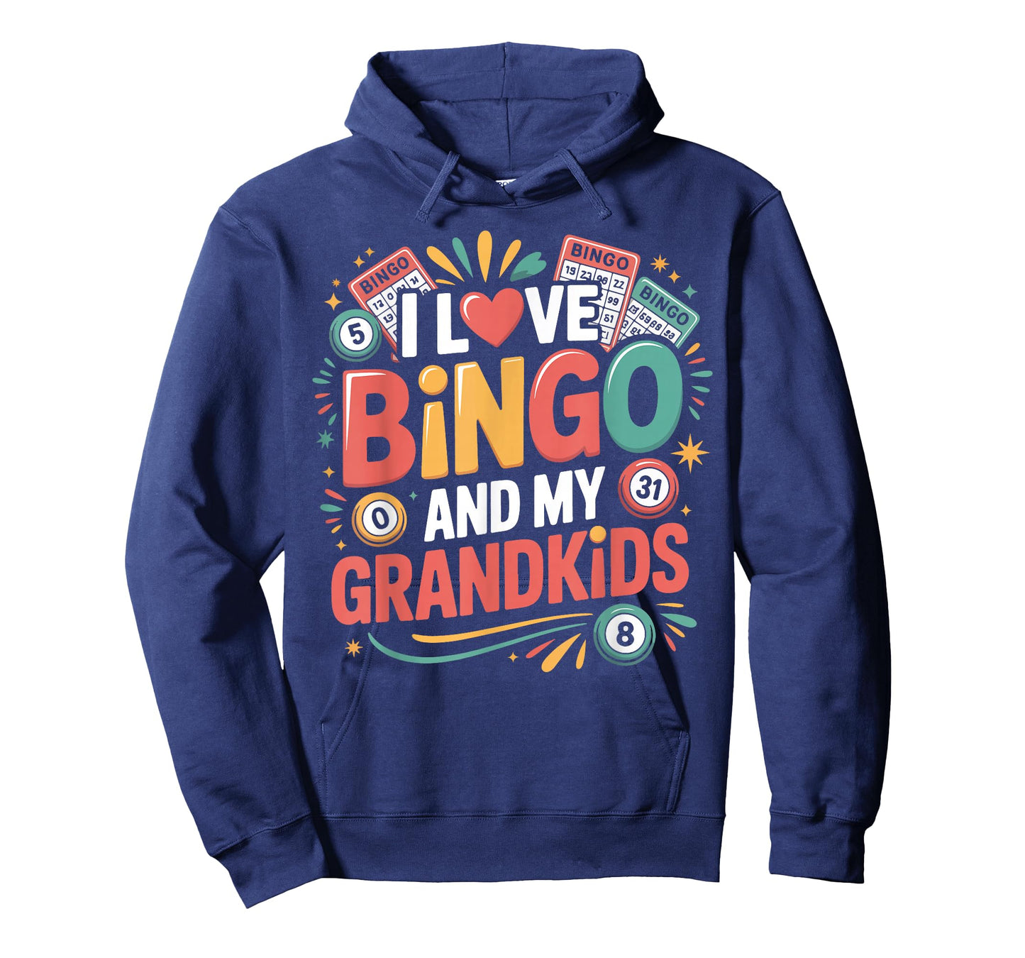 Bingo Player Grandma Grandpa I Love Bingo and My Grandkids T-Shirt