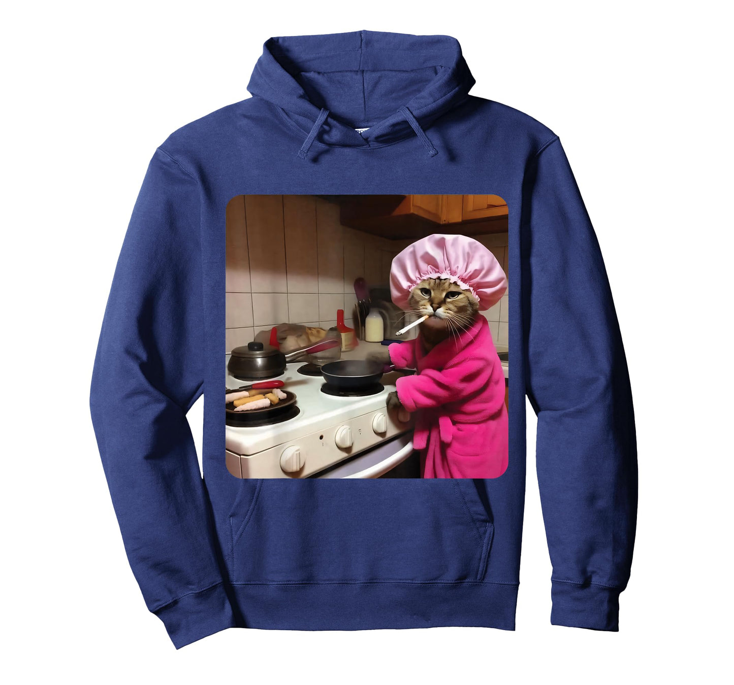 Funny Housewife Cat Gen Z Joke Stupid Brainrot Cat Meme Gift T-Shirt