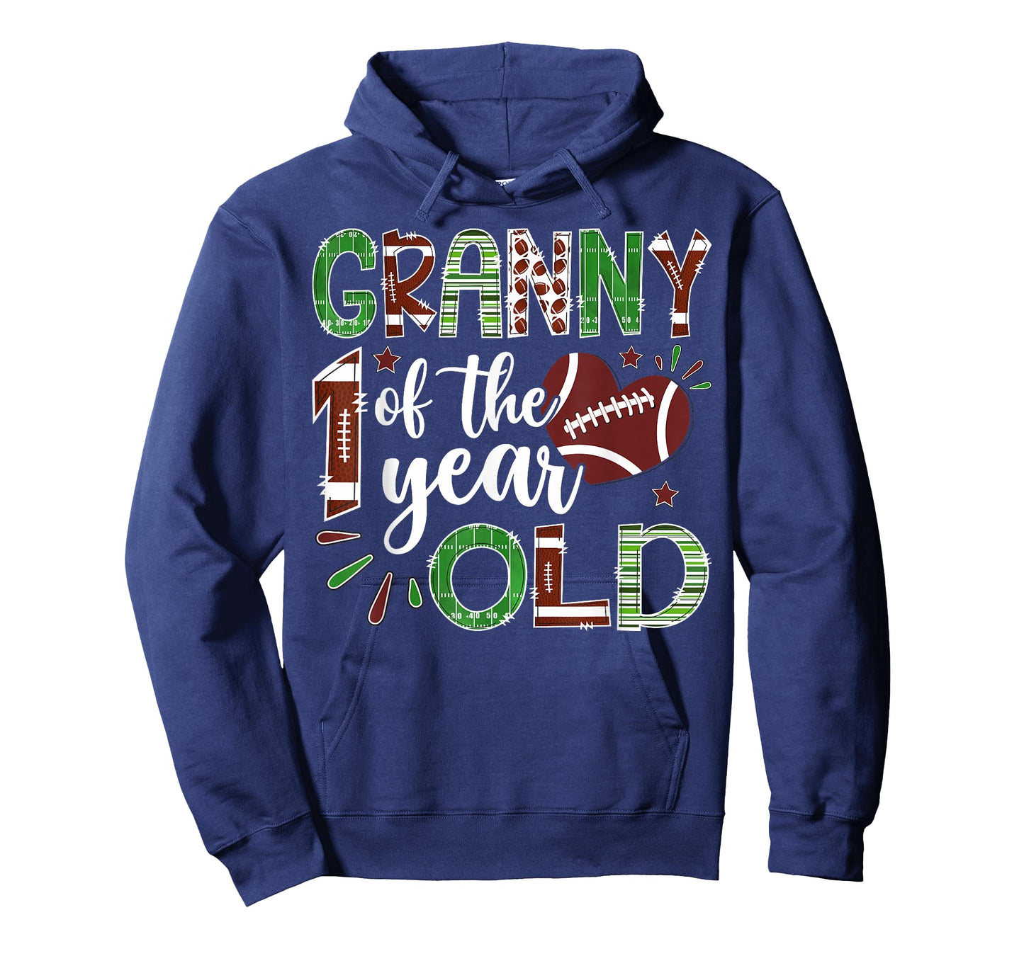 Granny of The 1 Year Old Football First Birthday Boy T-Shirt