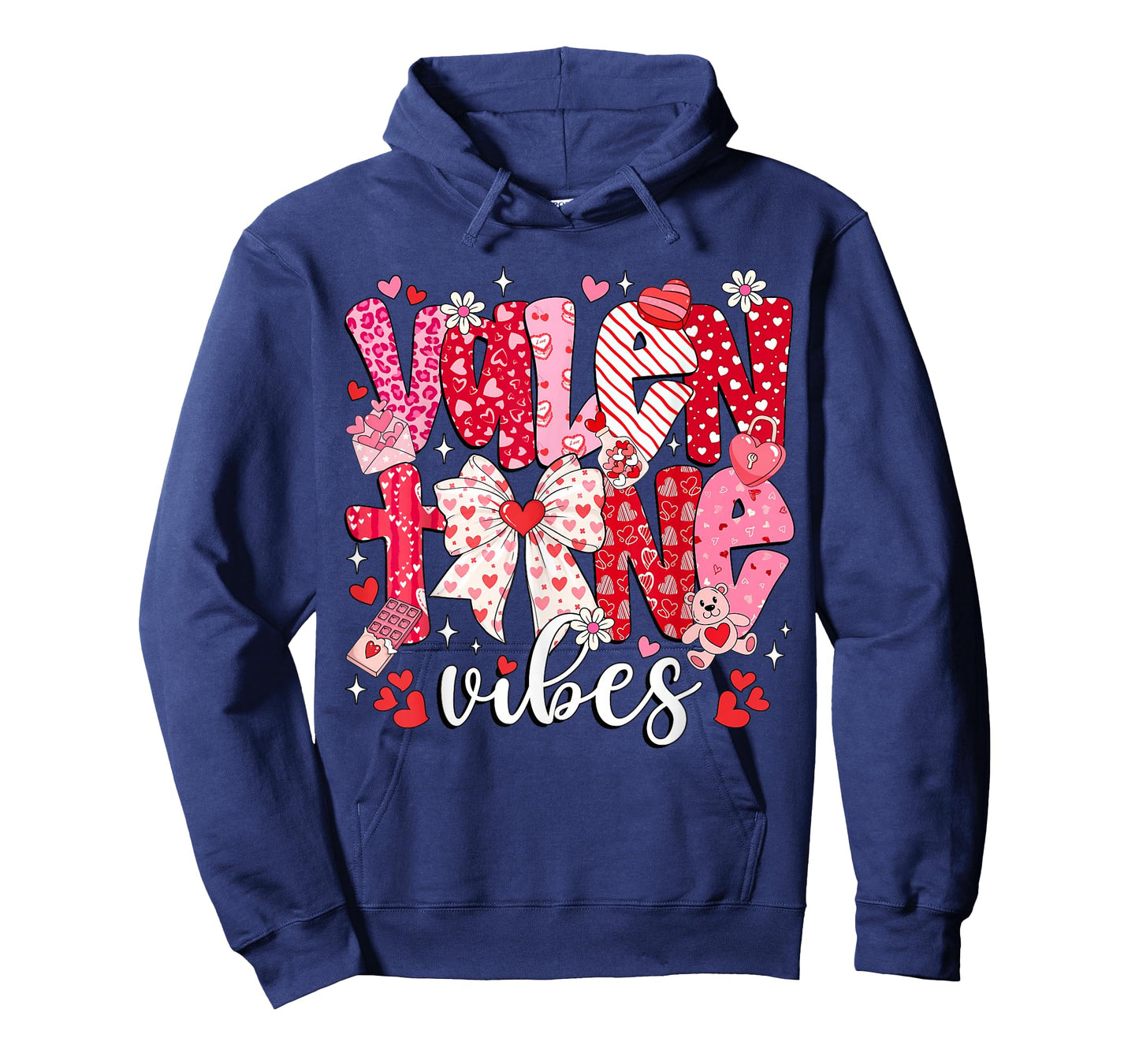 Valentine Vibes Coquette Bow Valentine's Day Pink Women Girl T-Shirt