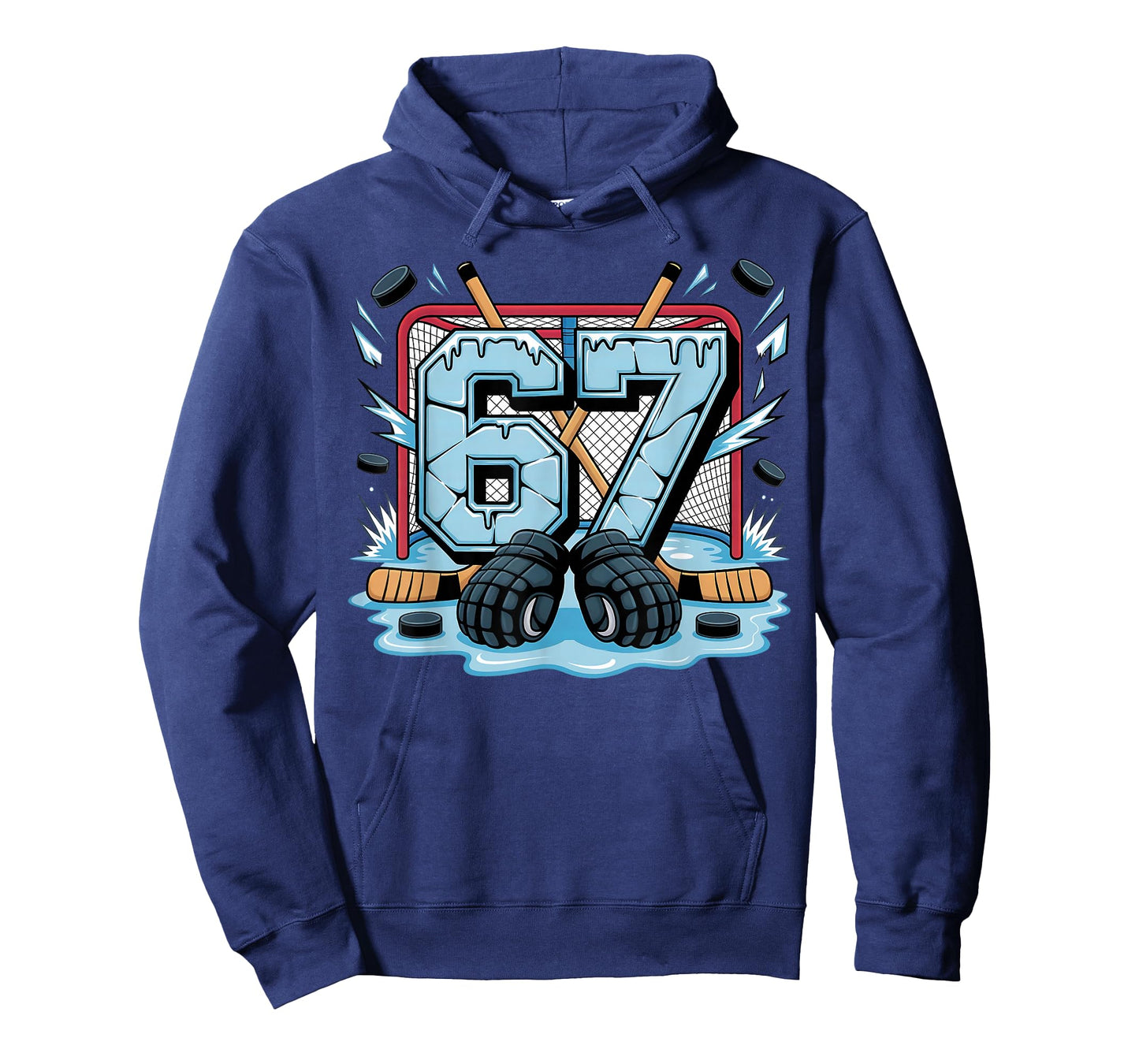 Hockey 67 Drip Ice Rink Gloves Meme Six Seven Sports Boys T-Shirt