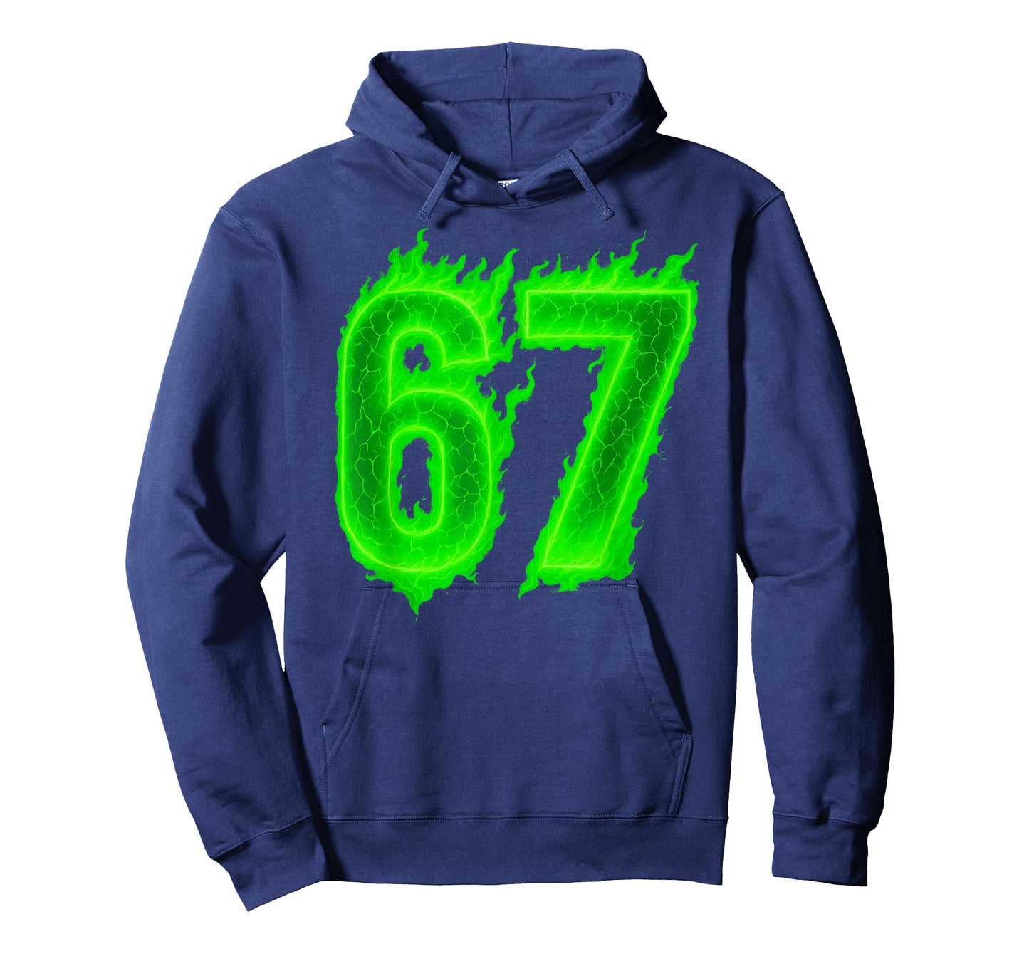 67 Six Seven Green Flame Colorful Cool Funny 6 7 Meme T-Shirt