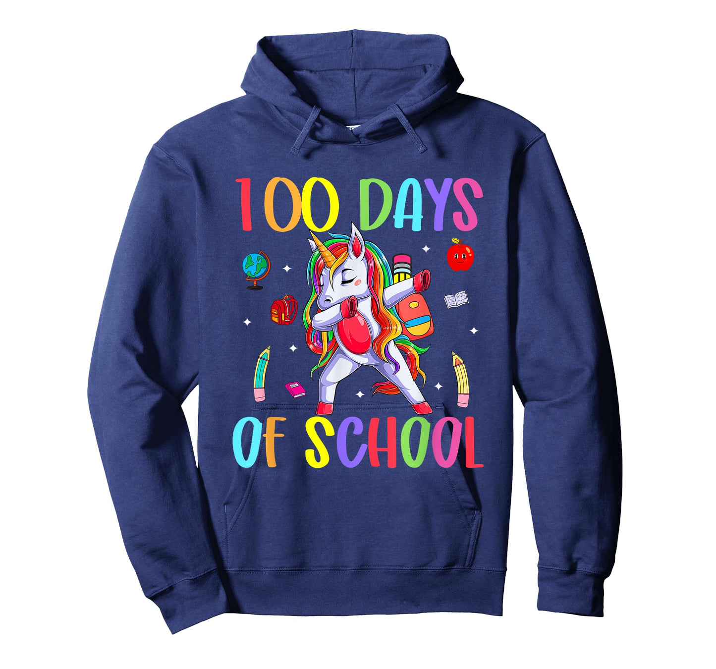 Happy 100th Day of School Kids Girls Unicorn Teacher Student T-Shirt