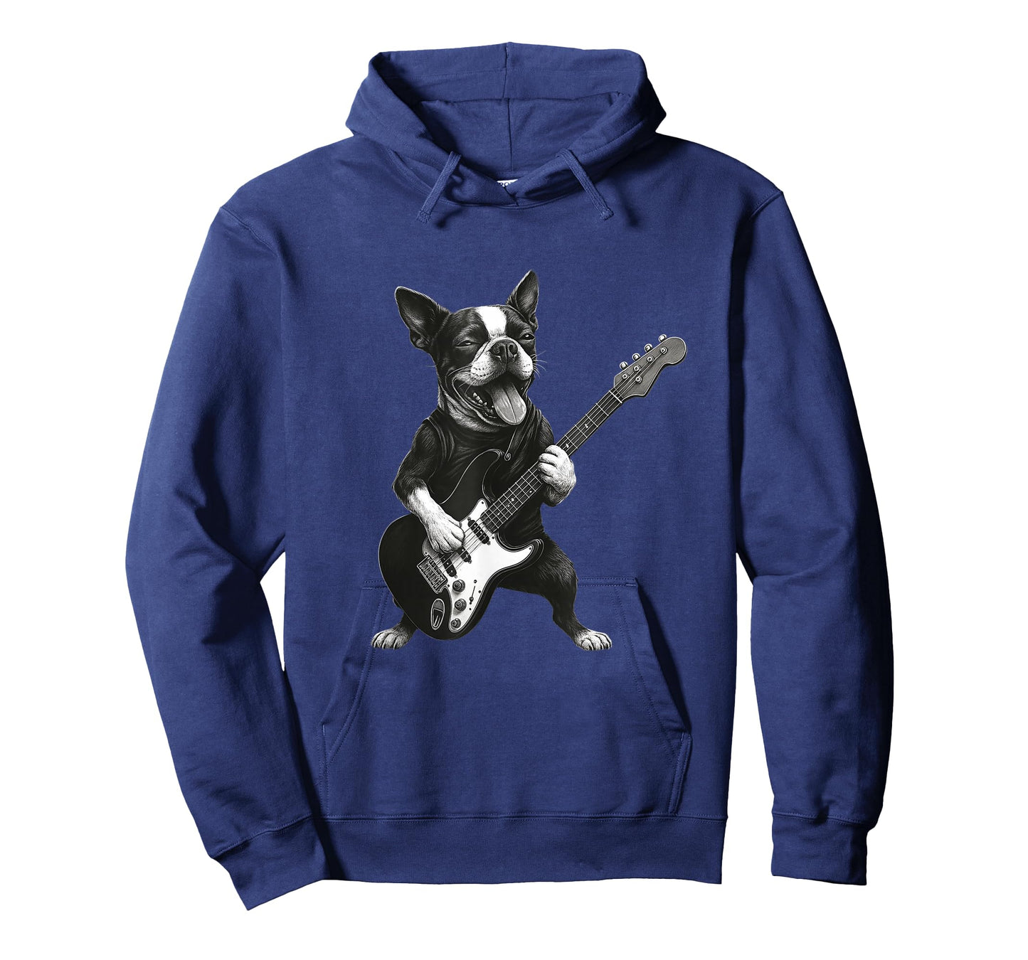 Boston Terrier Playing Guitar Funny Dog Lover T-Shirt
