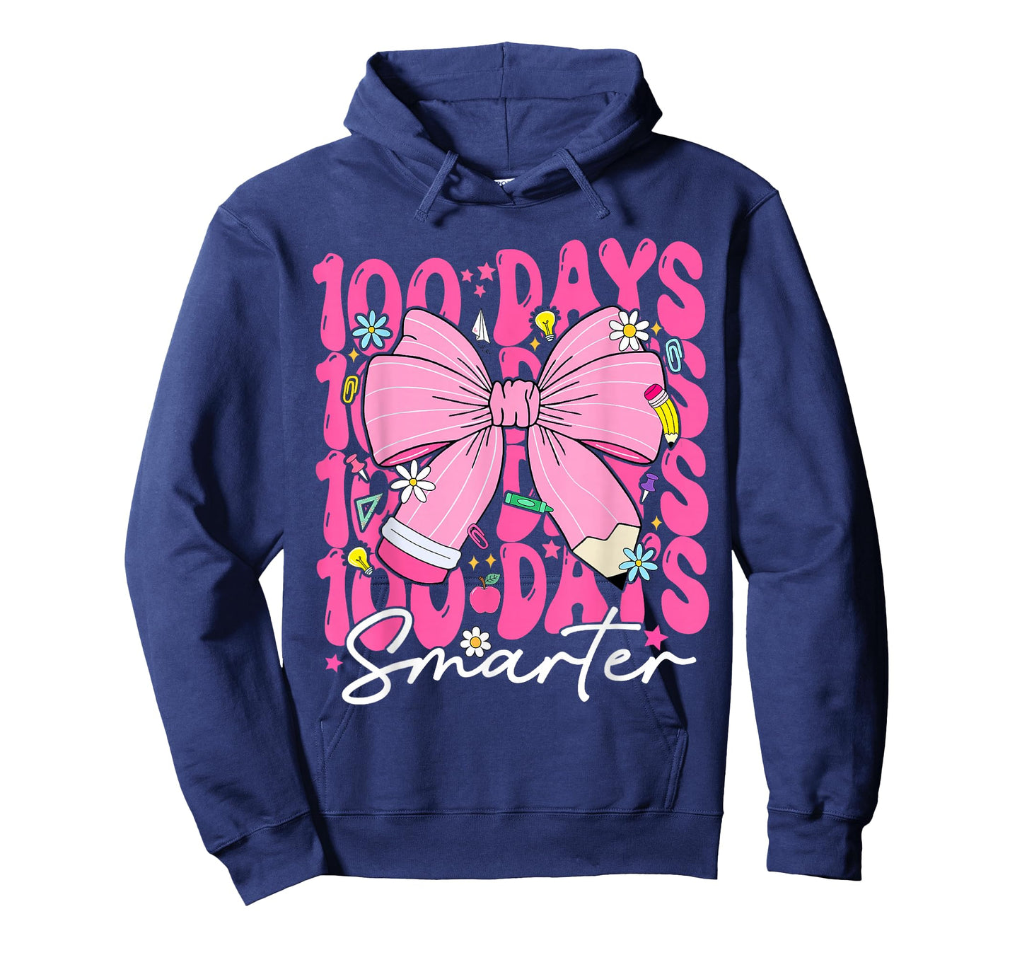 100 Days Smarter Kids Girls Happy 100th Day of School Kids T-Shirt