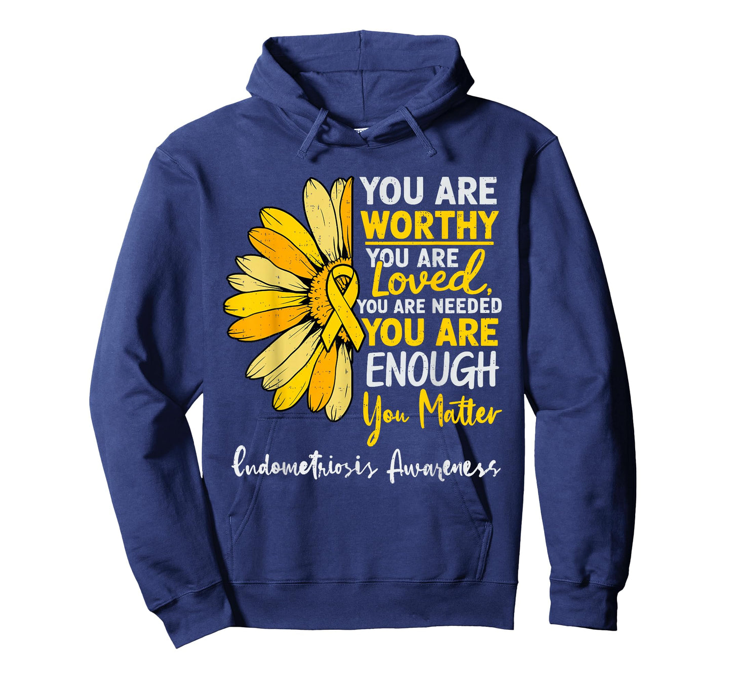 Motivational Endometriosis Awareness Yellow Ribbon Endo T-Shirt