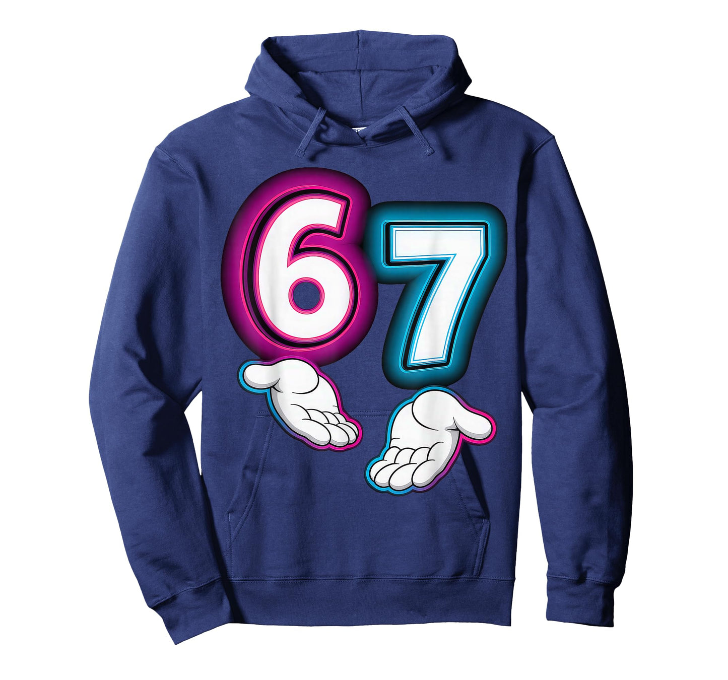 Six Seven 67 Meme 6 7 Glowing Hands T-Shirt