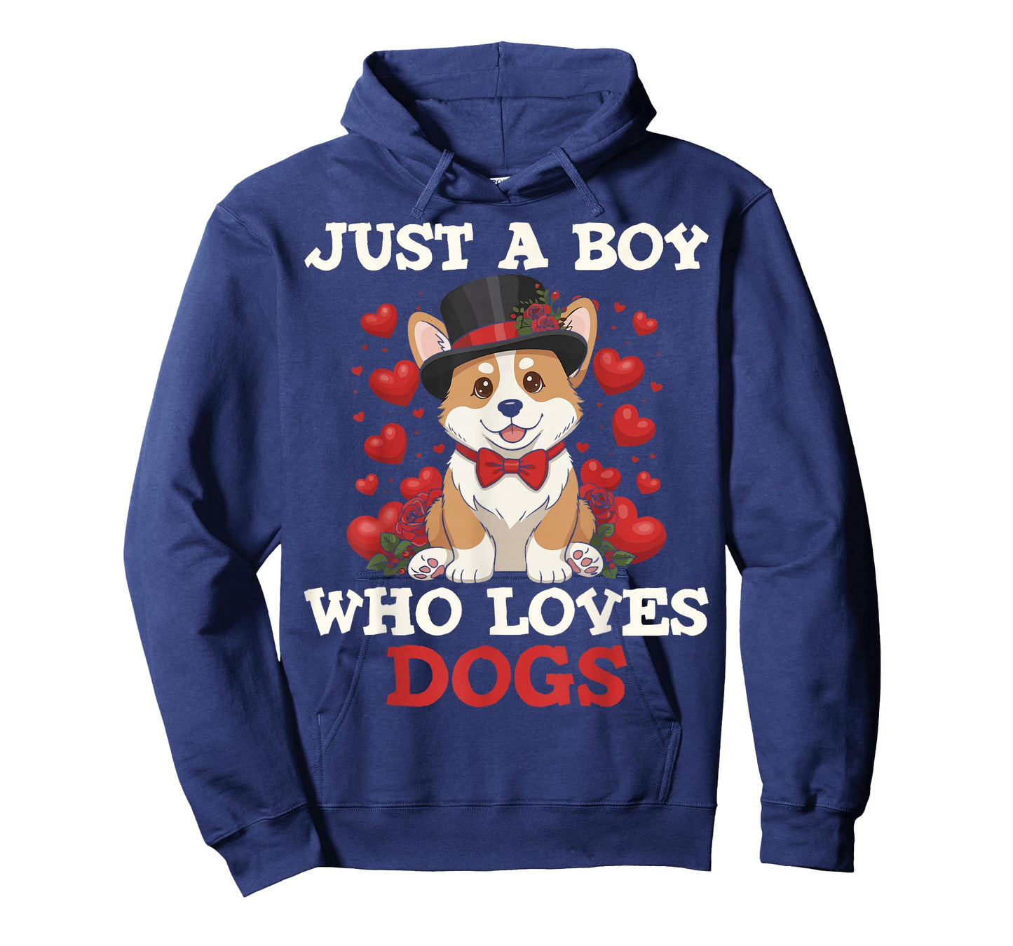 Just A Boy Who Loves Dogs Cute Corgi Dog Pet Animal Lovers T-Shirt