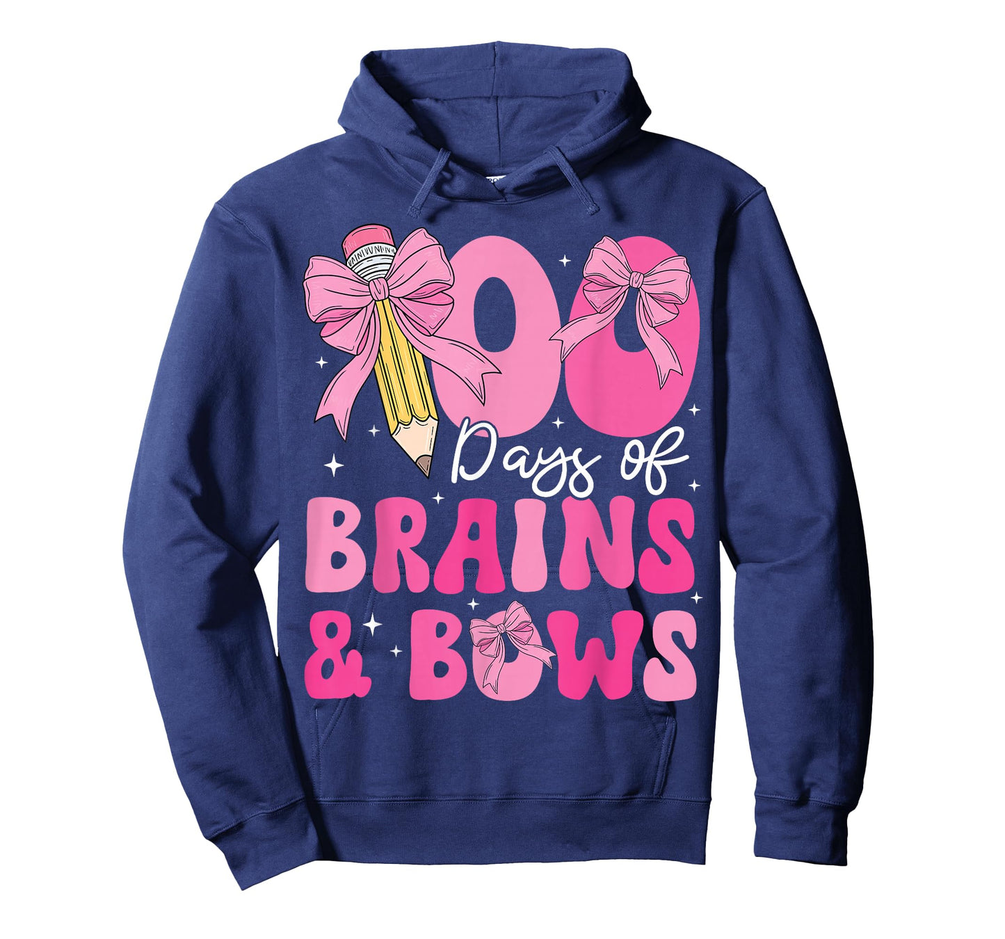 100 Days of School Brains and Bows 100th Day of School Girls T-Shirt