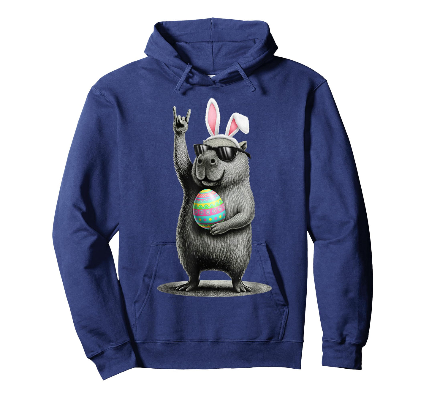 Retro Capybara Rock Music Men Women Kids Funny Easter Day T-Shirt