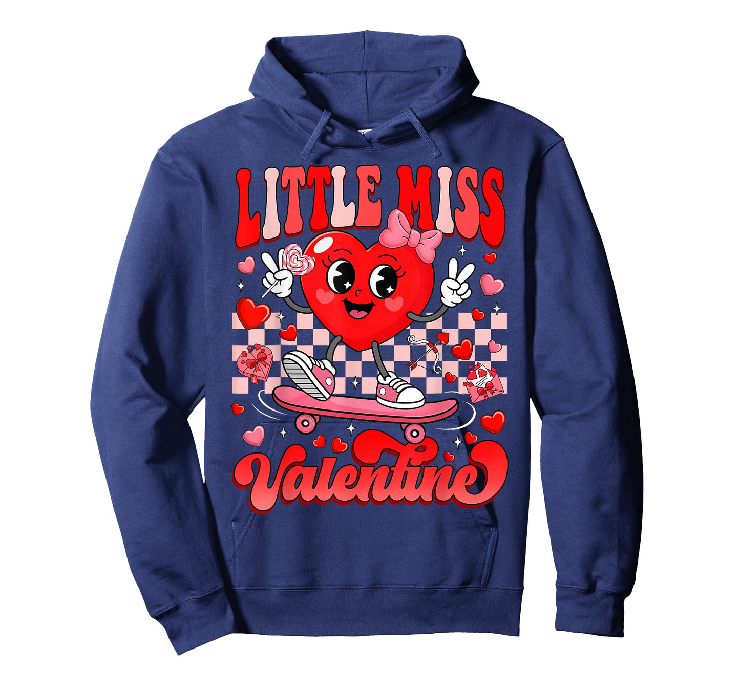Groovy Little Miss Valentine Cute Candy Heart Women Girl Kid T-Shirt
