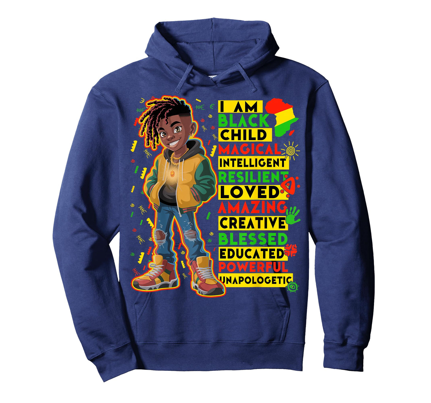 African American Boys Teens I Am Black Child History Month T-Shirt