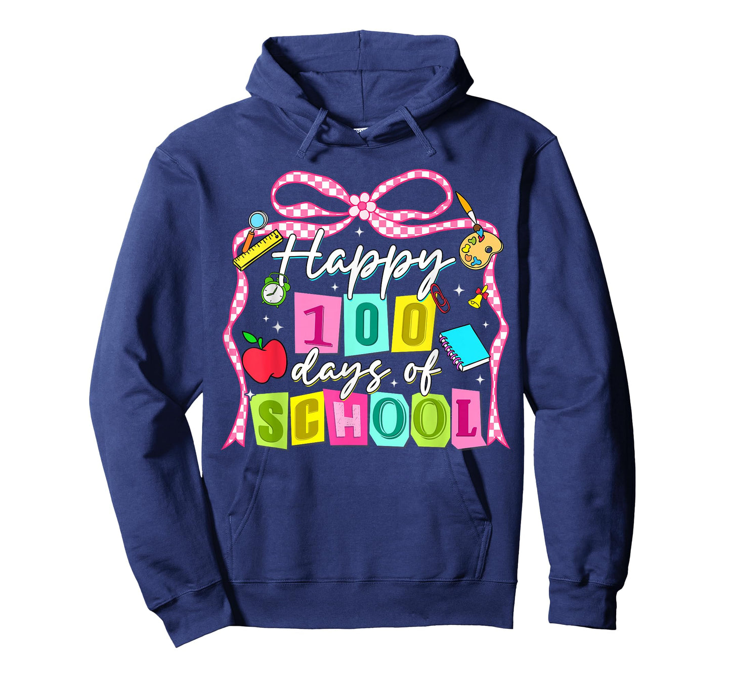 Happy 100 Days of School Cute Coquette Bow Girl Kid Teacher T-Shirt
