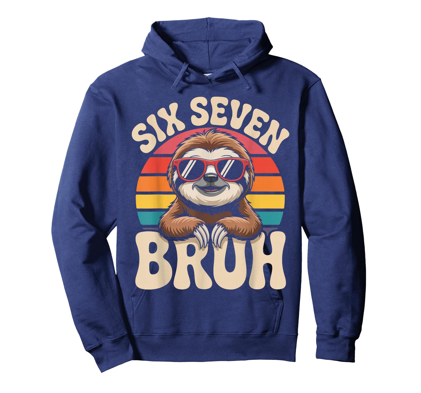 Six Seven Bruh Sloth Retro Vintage Funny 67 Meme Kids T-Shirt