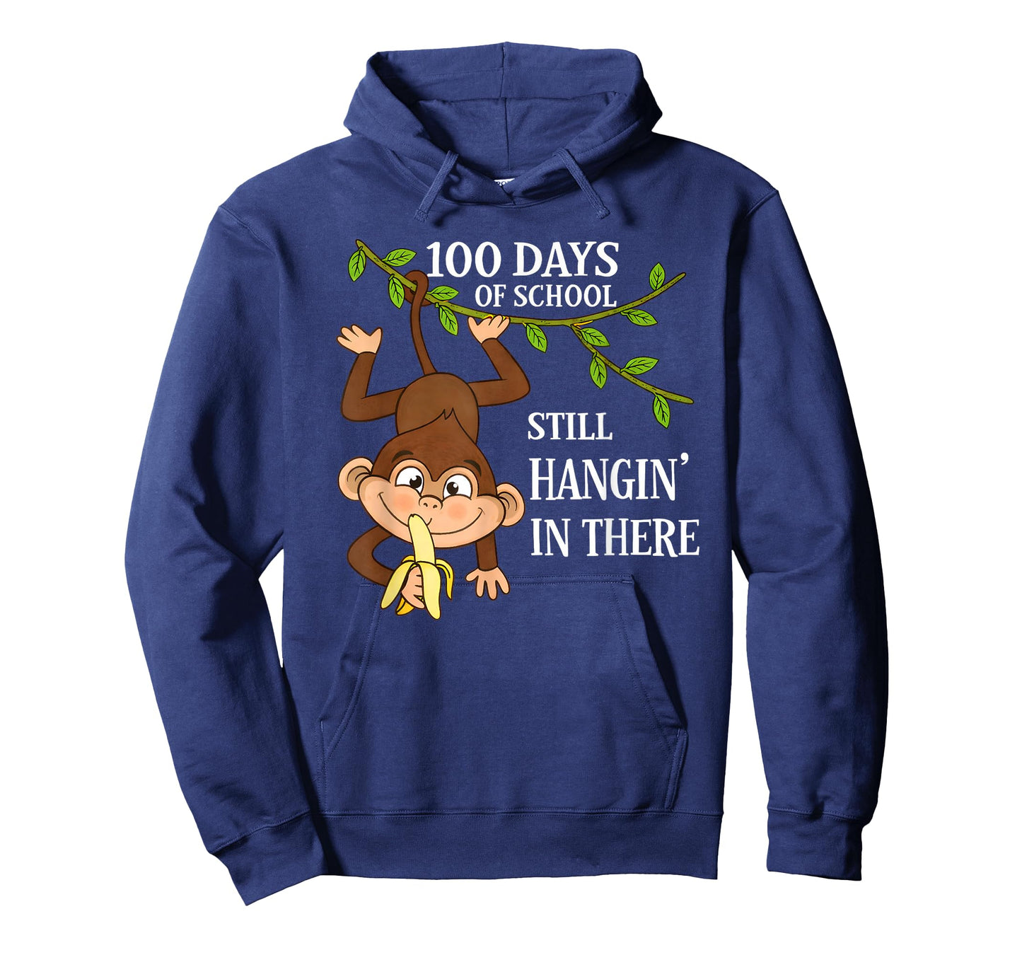 100 Days of School Still Hangin in There Monkey Teacher Kids T-Shirt