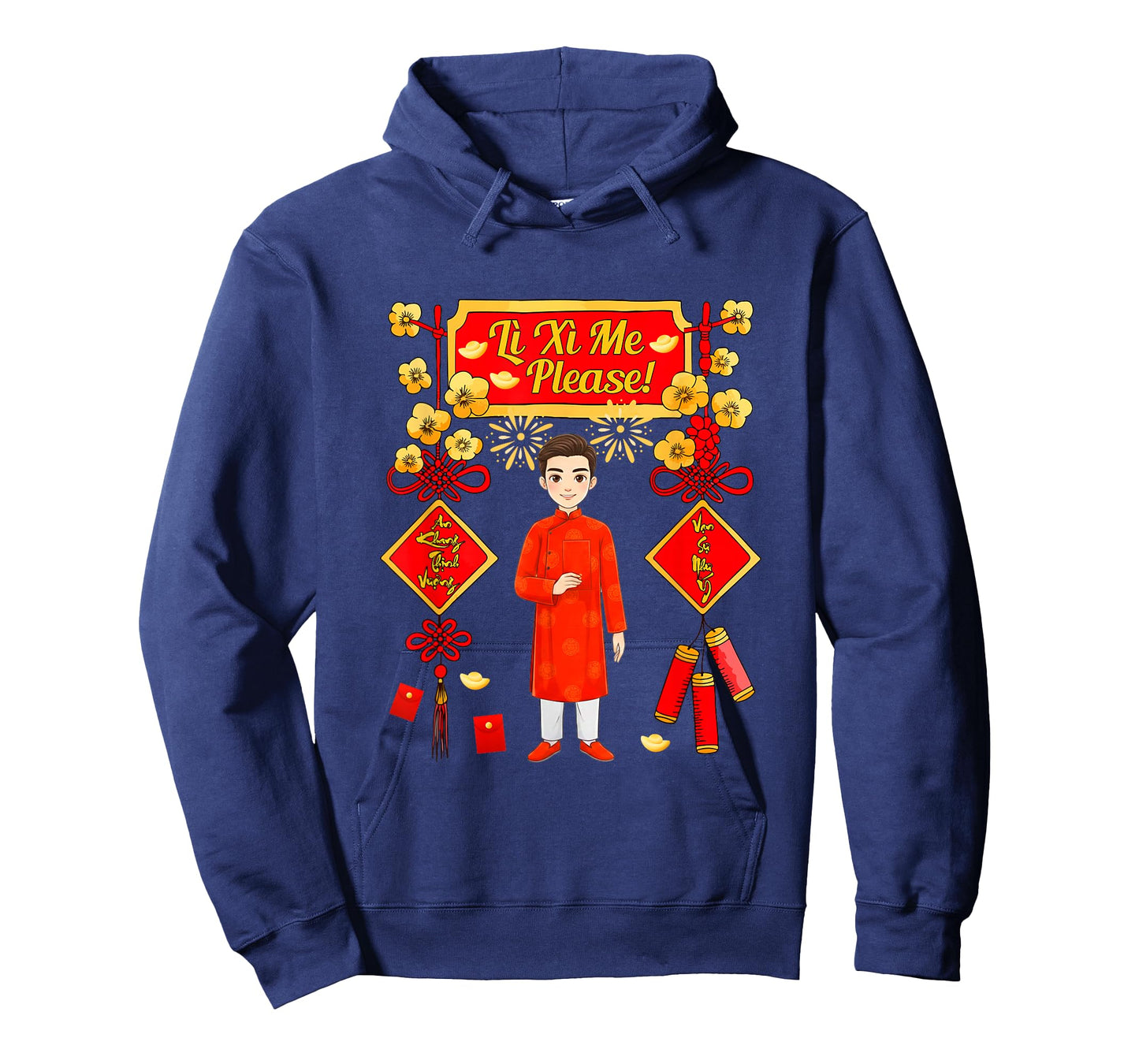 Li Xi Me Please Vietnamese Lunar New Year Man Ao Dai T-Shirt