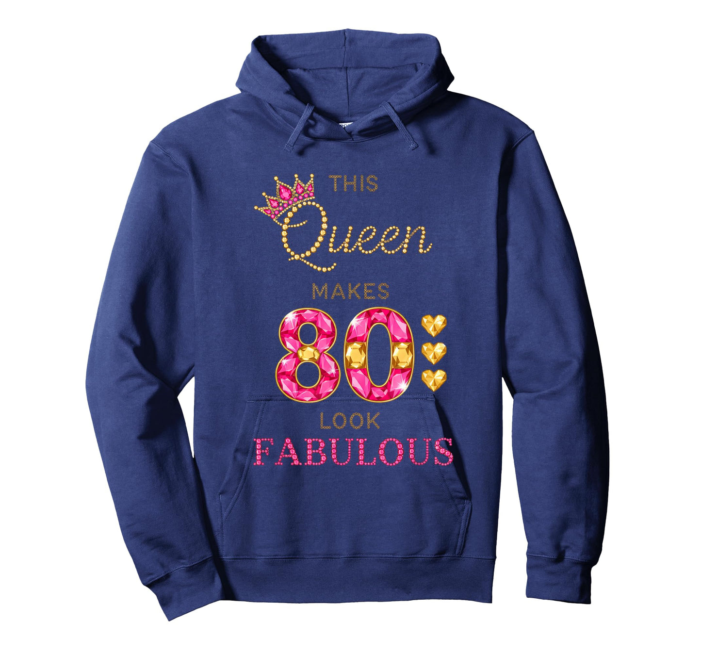 Birthday This Queen Makes 80 Look Fabulous, 80th Birthday T-Shirt