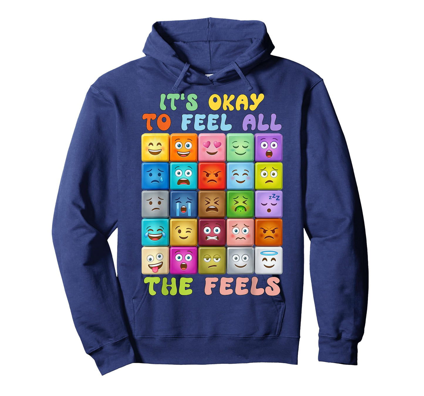 Its Okay to Feel All The Feels, Mental Health Self-Care Kids T-Shirt
