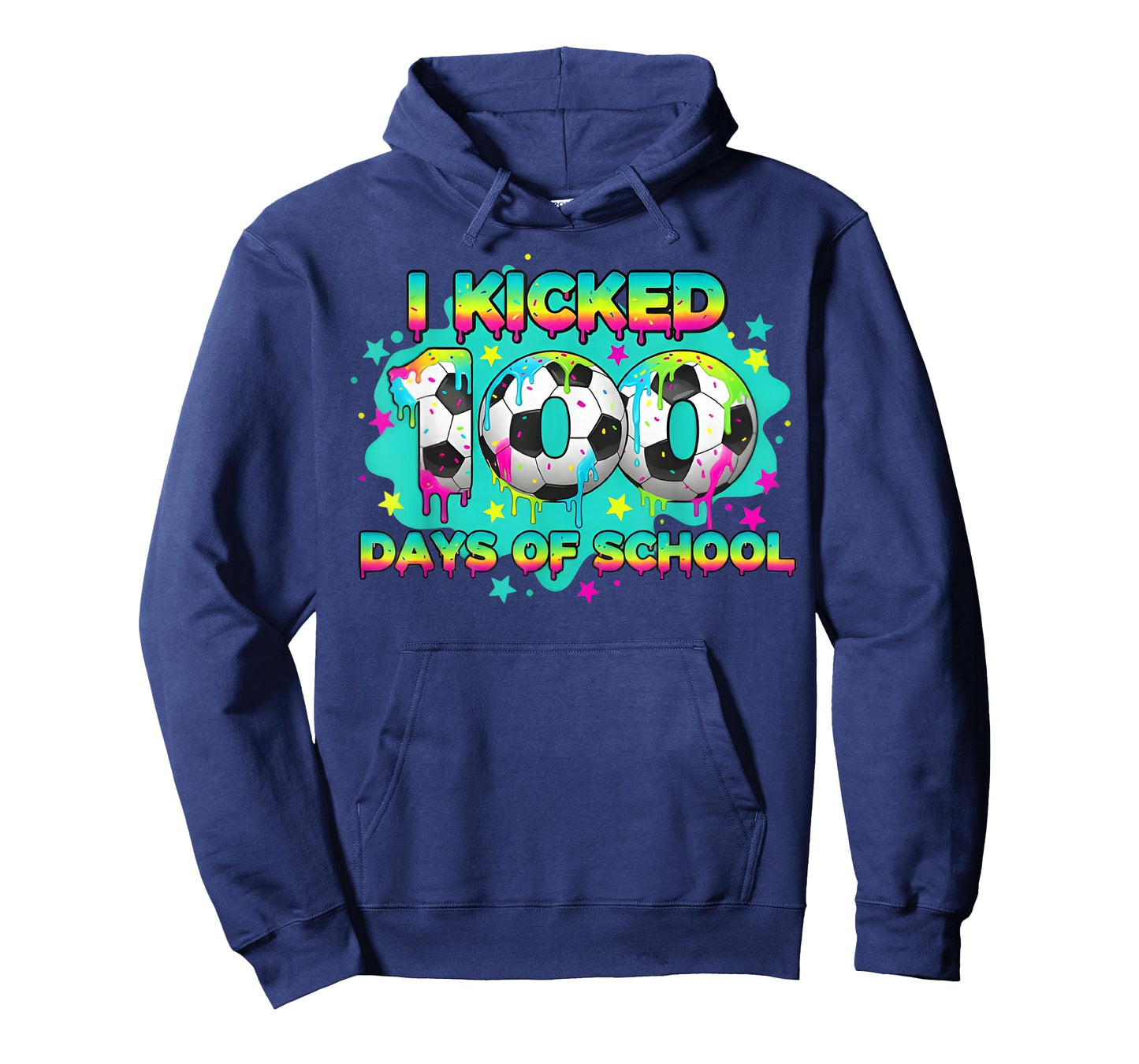 I Kicked 100 Days of School Soccer Boys Funny Kids Sport T-Shirt