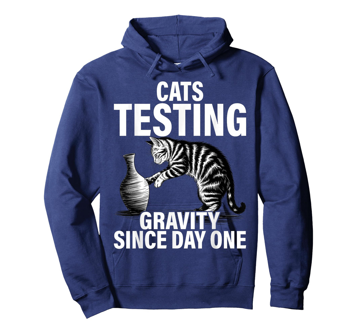 Funny Cat Physics Testing Gravity Since Day One, Math Joke T-Shirt