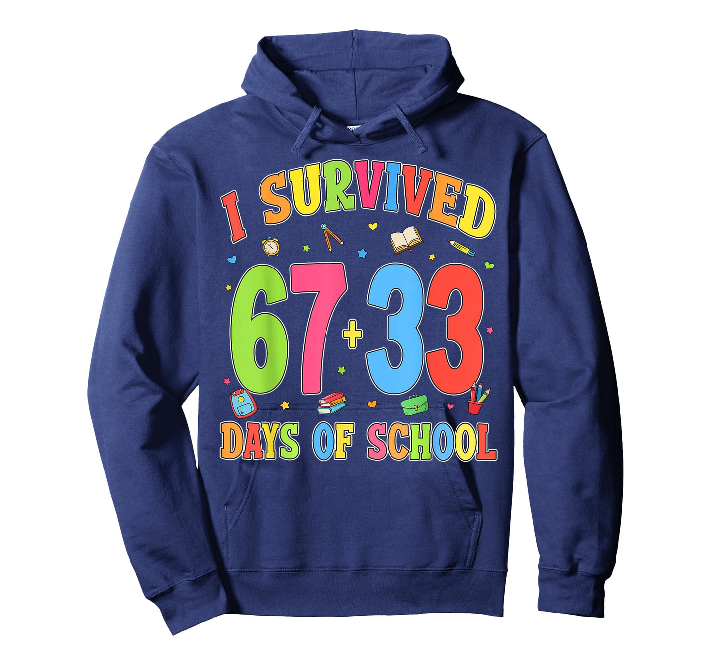 I Survived 67 + 33 Days of School 100th Day of School Kids T-Shirt