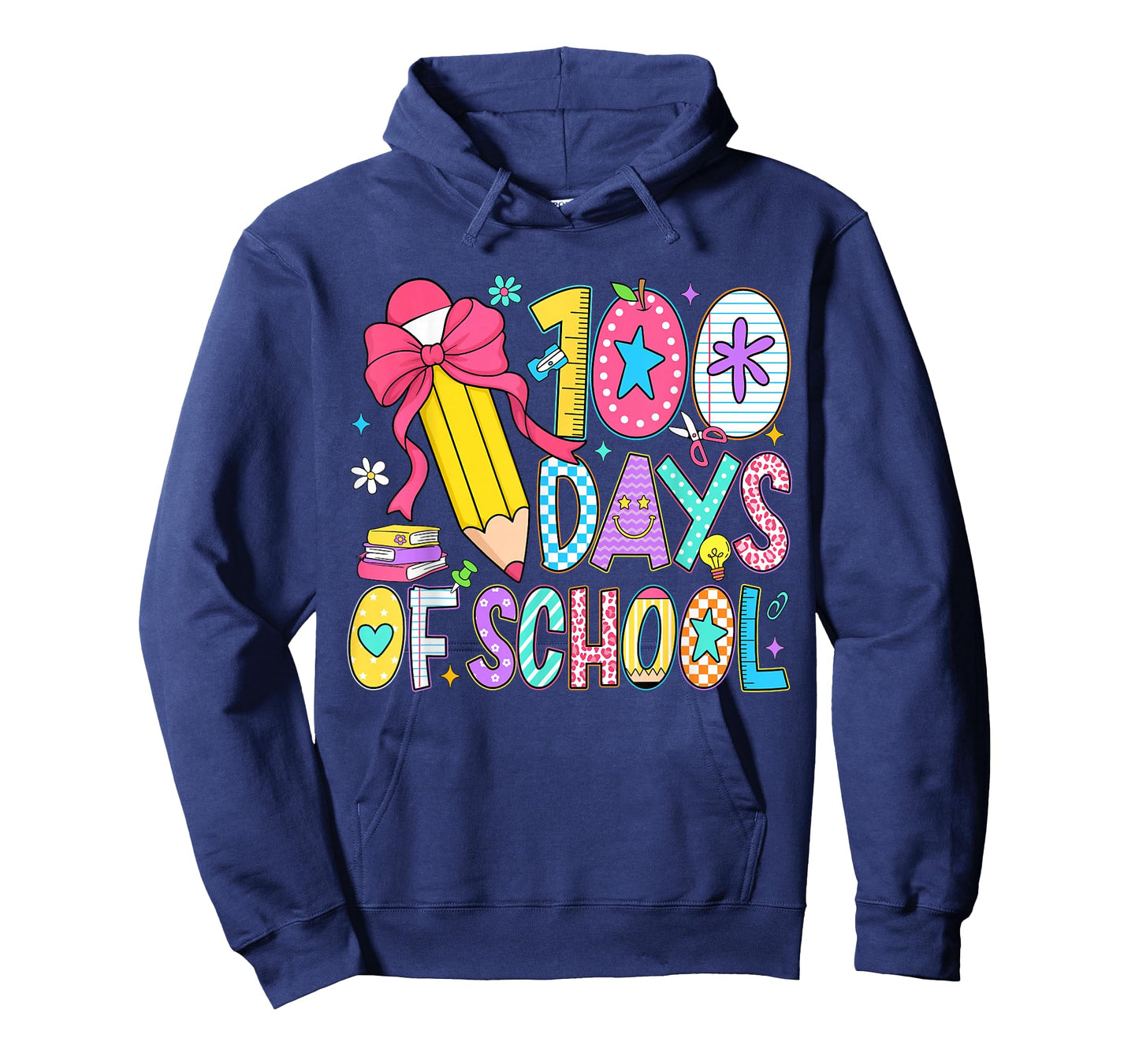 100 Days of School Girls Coquette Bow 100th Day of School T-Shirt