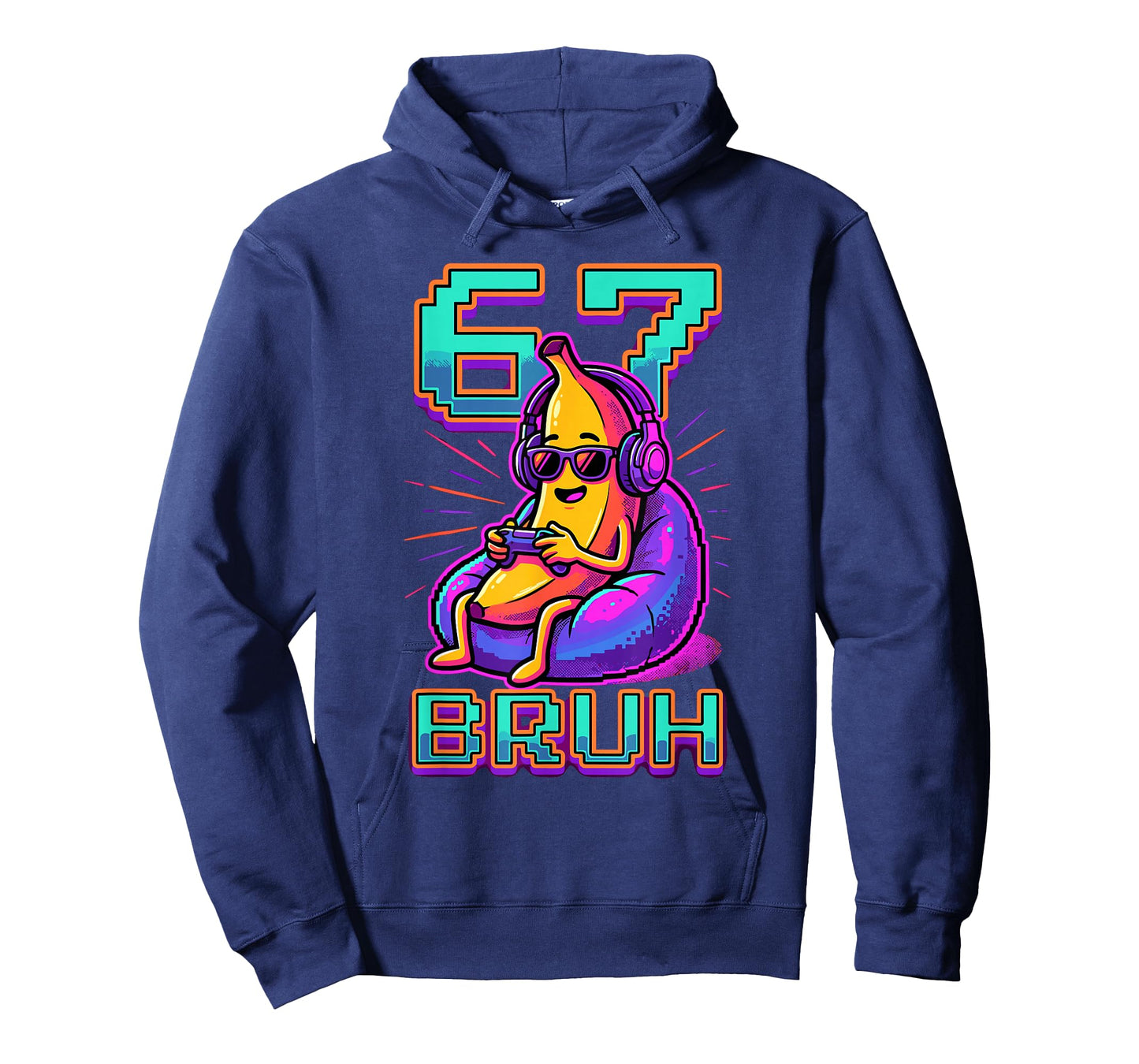 67 Bruh Banana Gamer Funny 6 7 Meme Video Game for Kids Boys T-Shirt