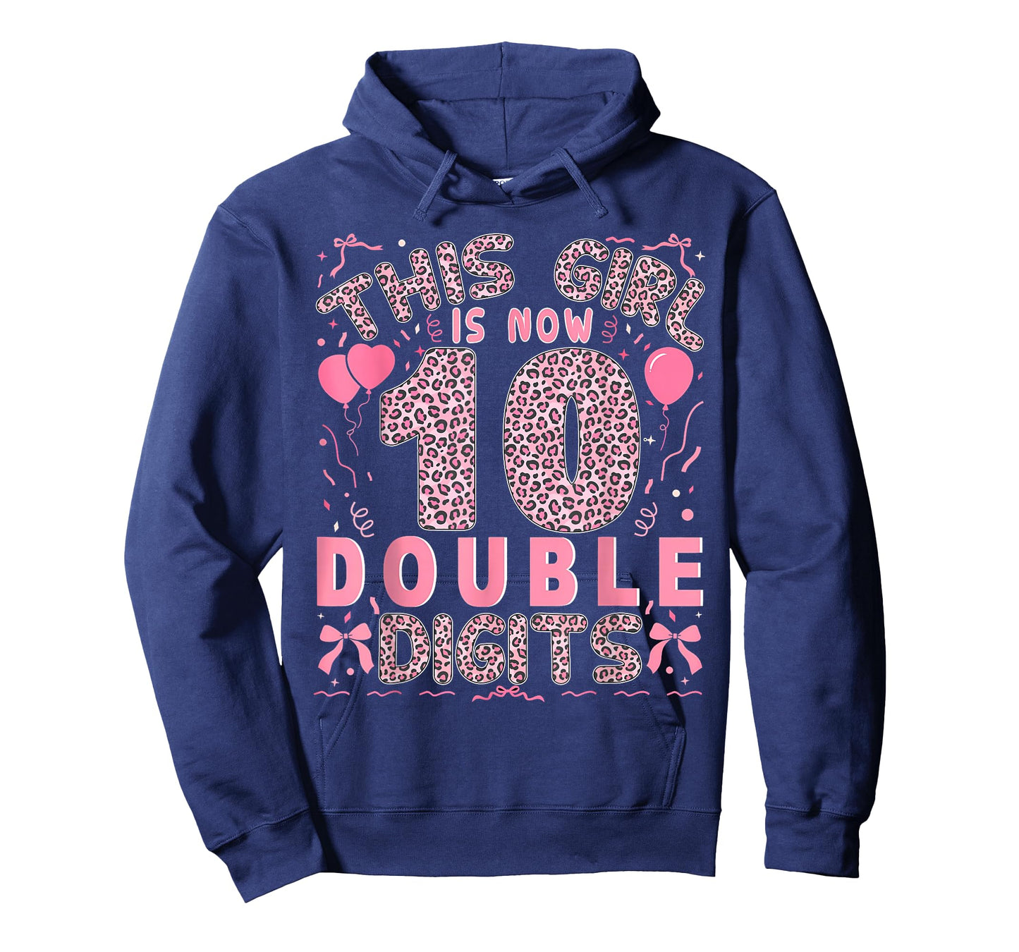 This Girl is Now 10 Double Digits Coquette Leopard Pink T-Shirt