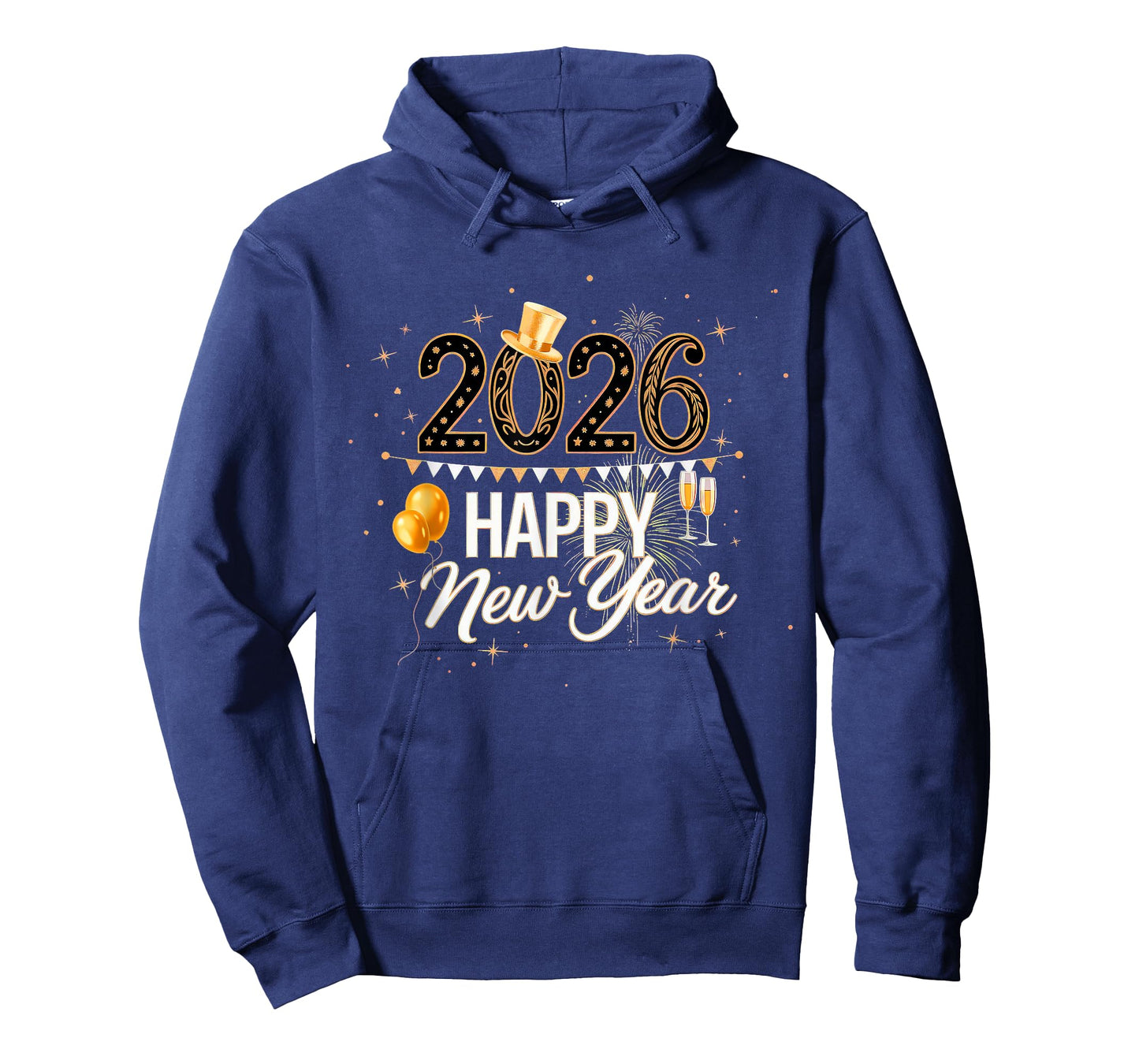 Happy New Year Party 2026 Balloons Family Matching Fireworks T-Shirt