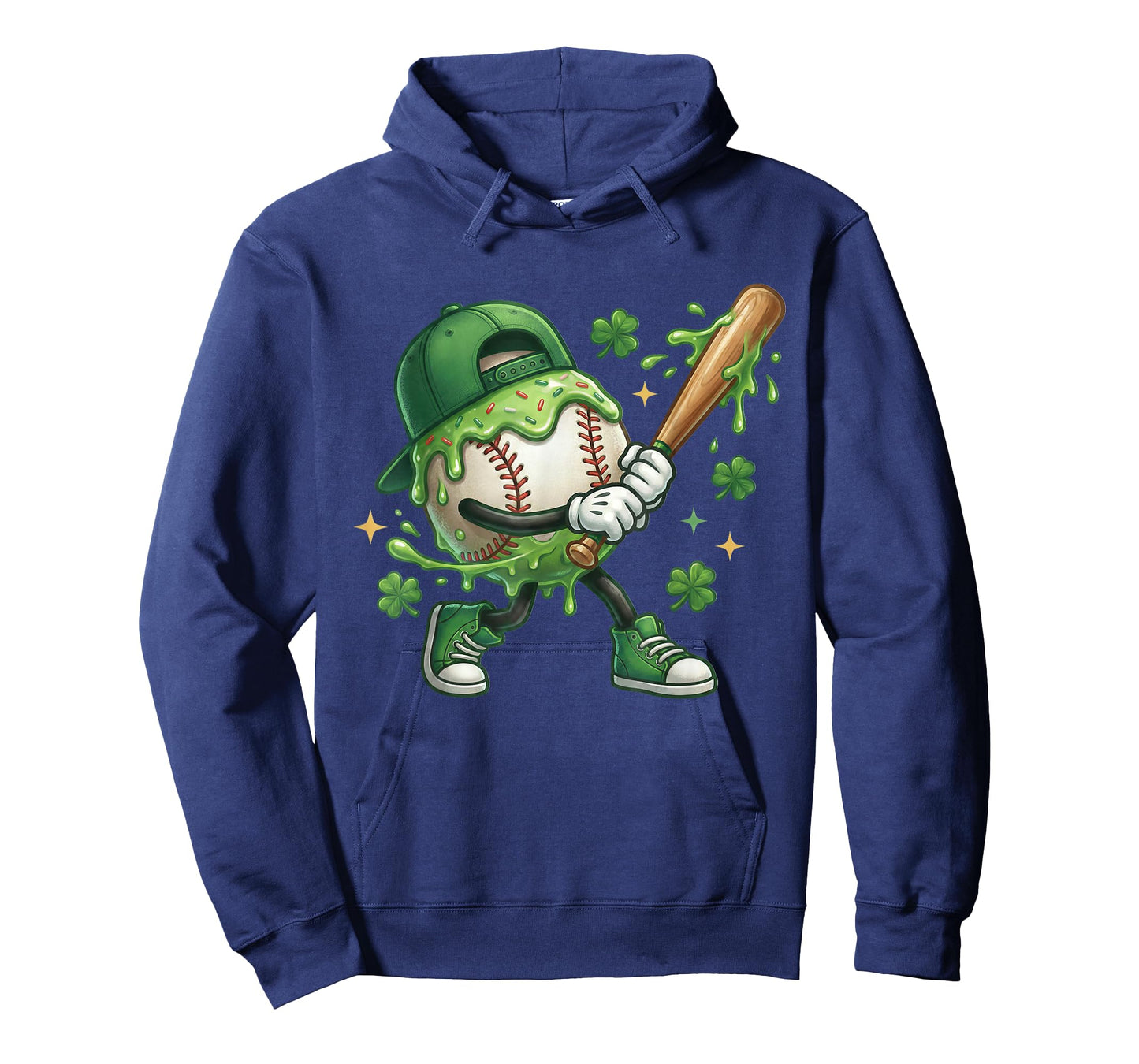 St Patricks Day Shamrock Baseball Drip Icecream Irish Boys T-Shirt