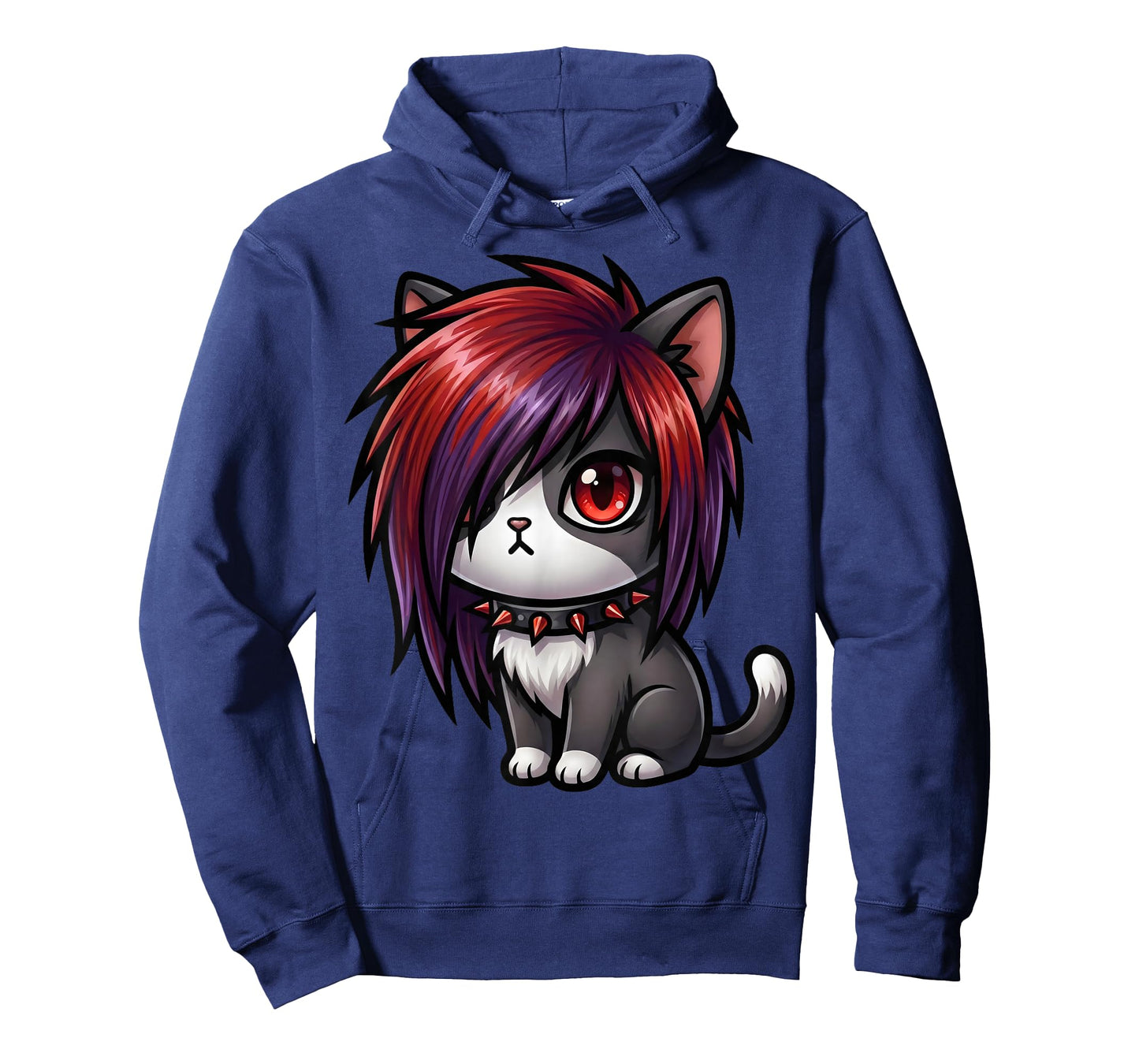 Funny Cat Goth Girl Emo Gothic Kitty Kawaii Kids Boys T-Shirt