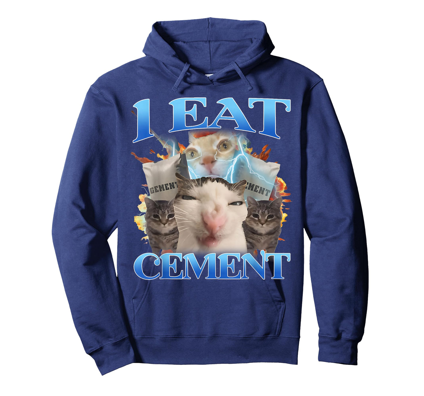 I Eat Cement Funny Cat Meme Men Women Kids Humor T-Shirt