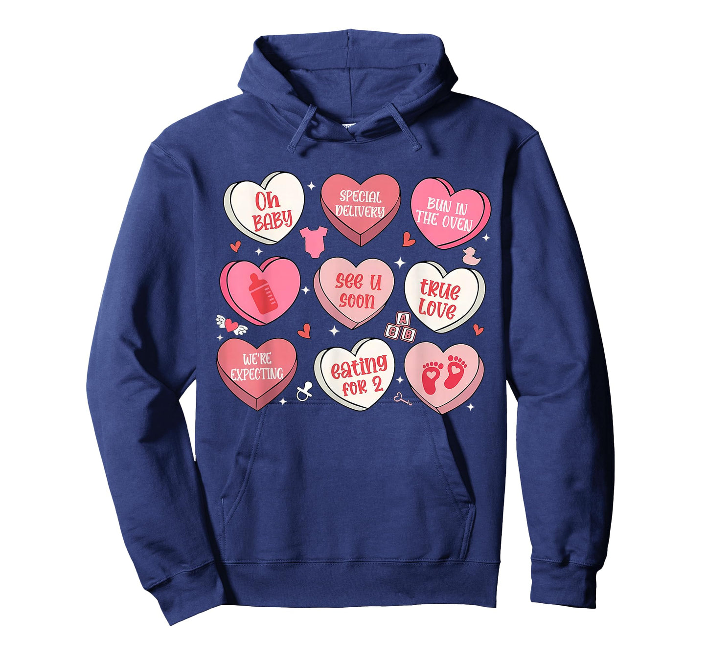 Valentines Day Pregnancy Heart Candy Announcement Pregnant T-Shirt