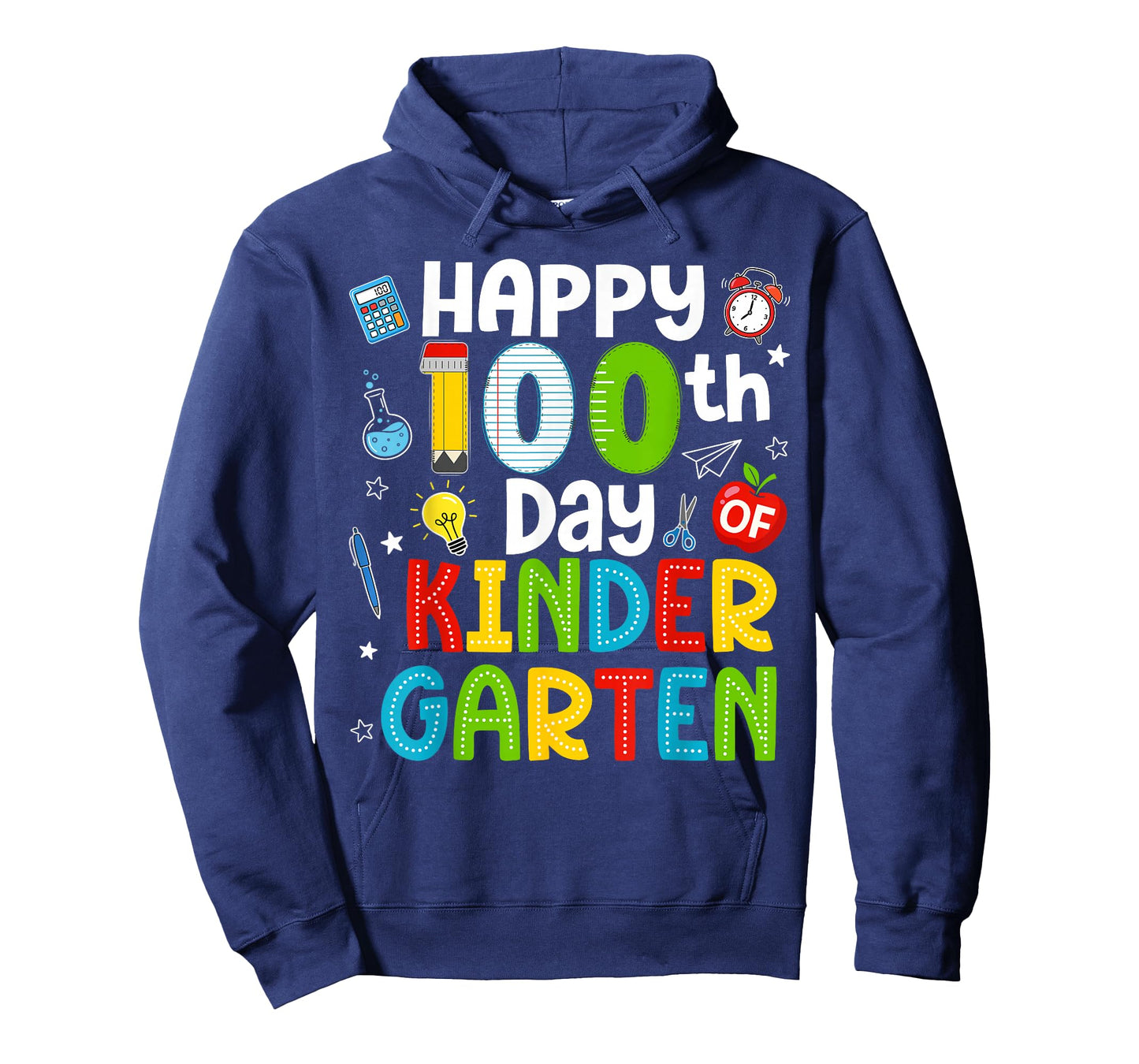 Happy 100th Day of Kindergarten Teacher 100 Days of School T-Shirt