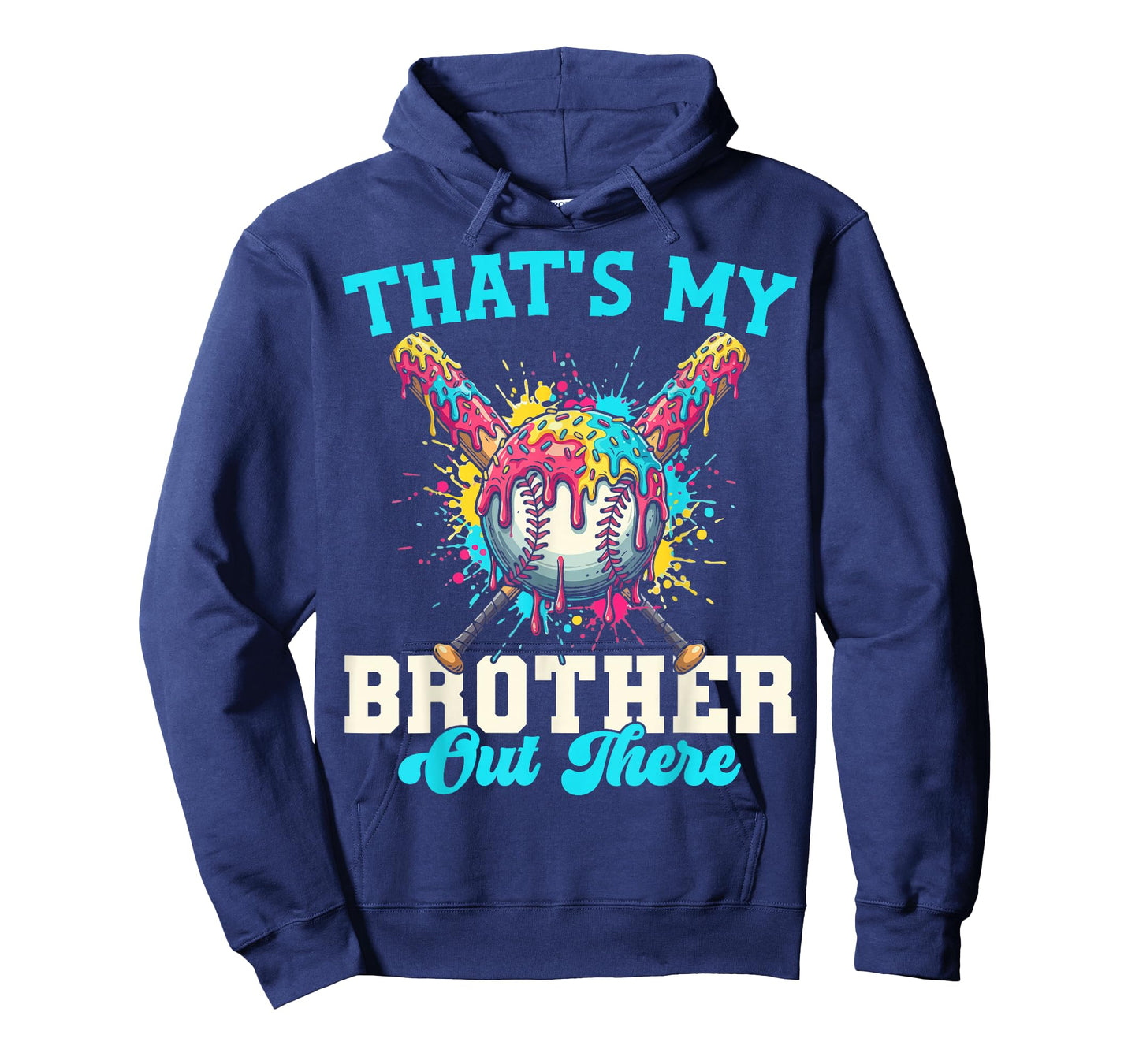 That's My Brother Out There Baseball Ice Cream Crossed Bats T-Shirt