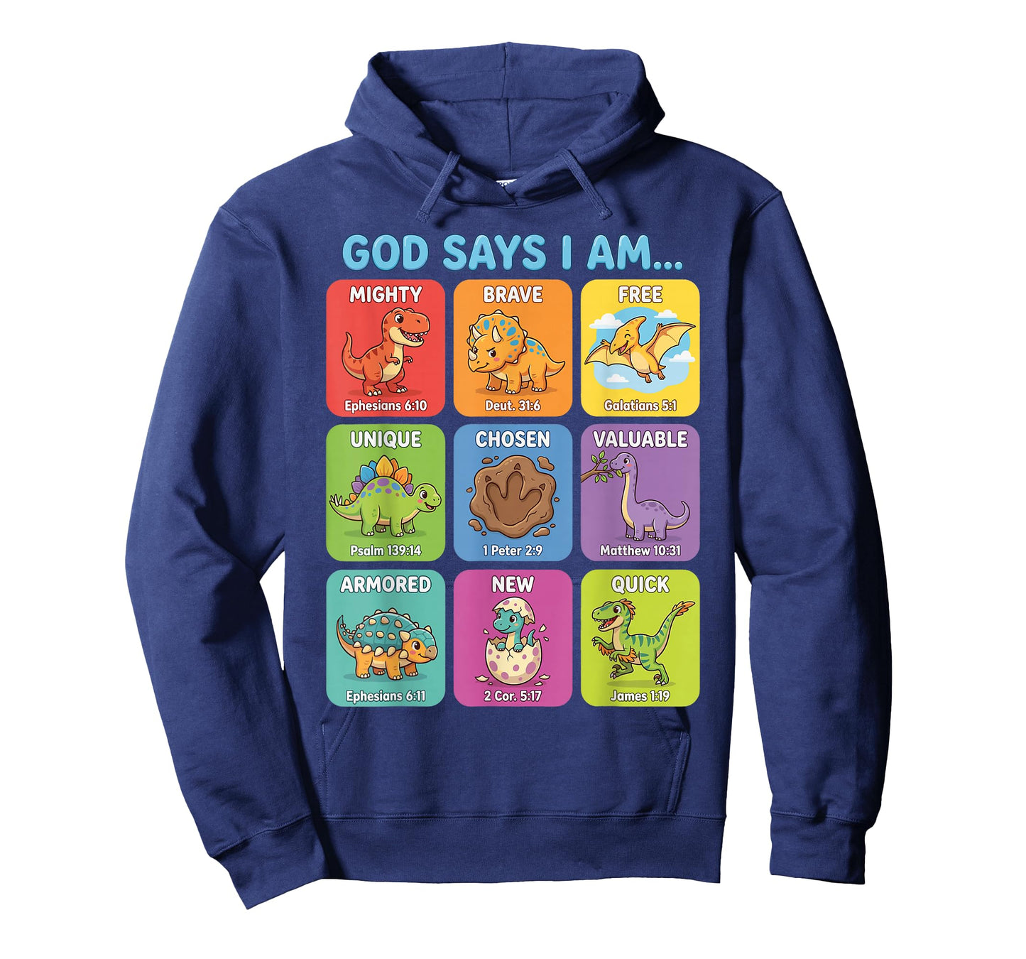 God Says I Am Bible Verses Dinosaurs for Christian Boys T-Shirt