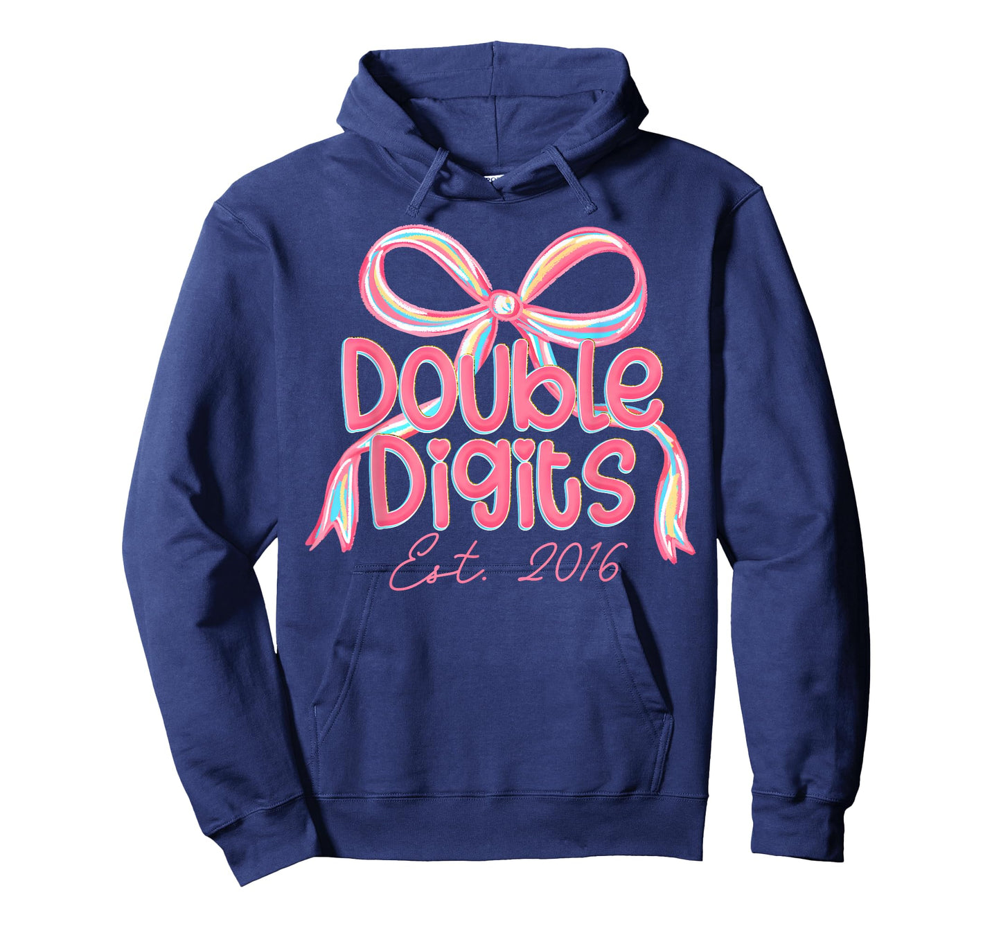 Preppy Double Digits Est 2016 Coquette Pink Birthday Girl T-Shirt