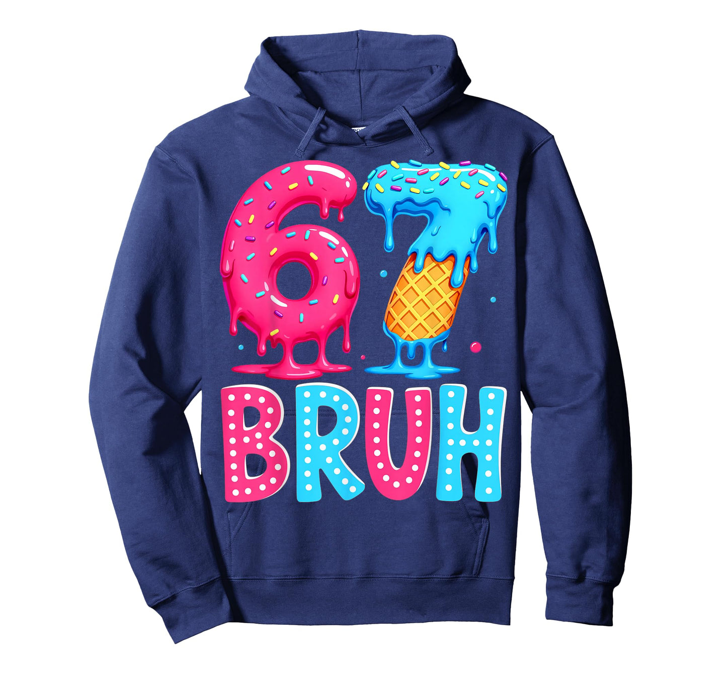 Six Seven Bruh 67 Ice Cream Drip for Men Women Kids T-Shirt