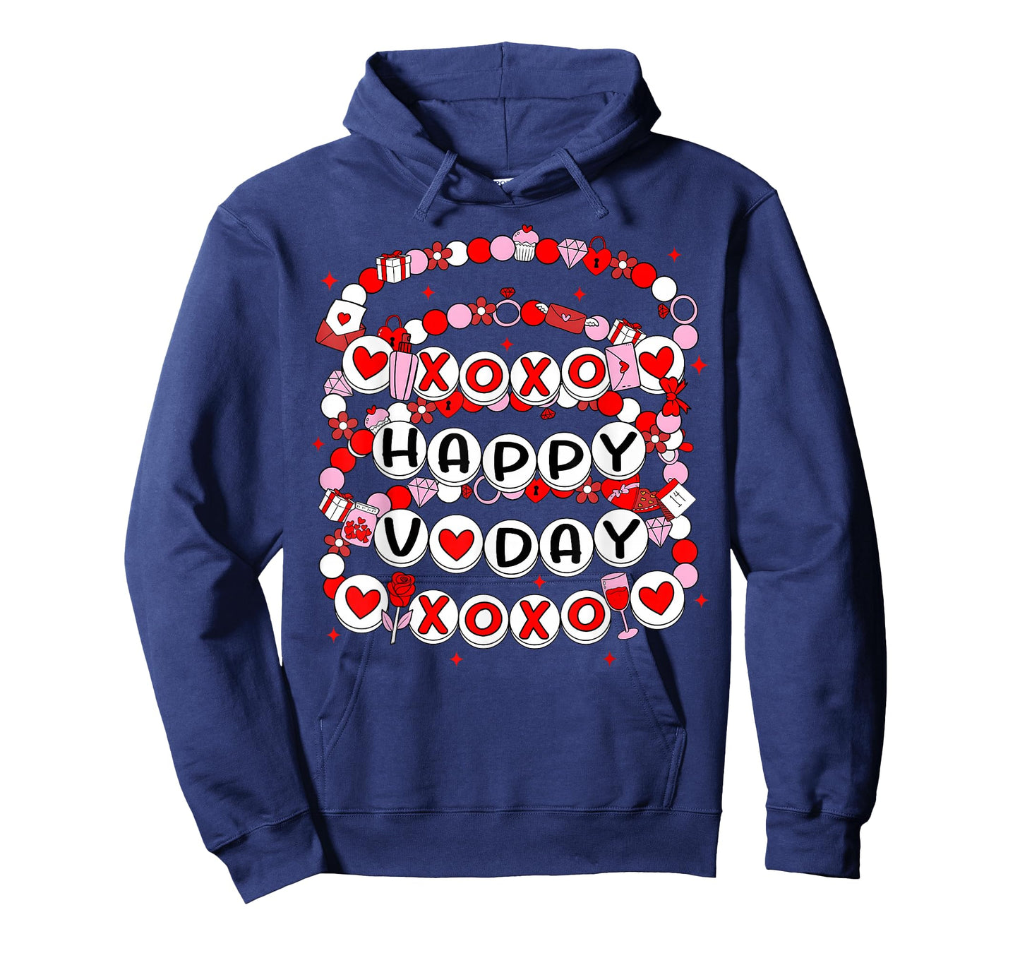 Happy Valentine XOXO V-Day Friendship Bracelets Girl Women T-Shirt