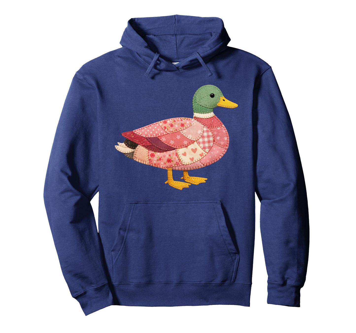 Mallard Duck Floral Patchwork Grandma Core Granny Quilted T-Shirt